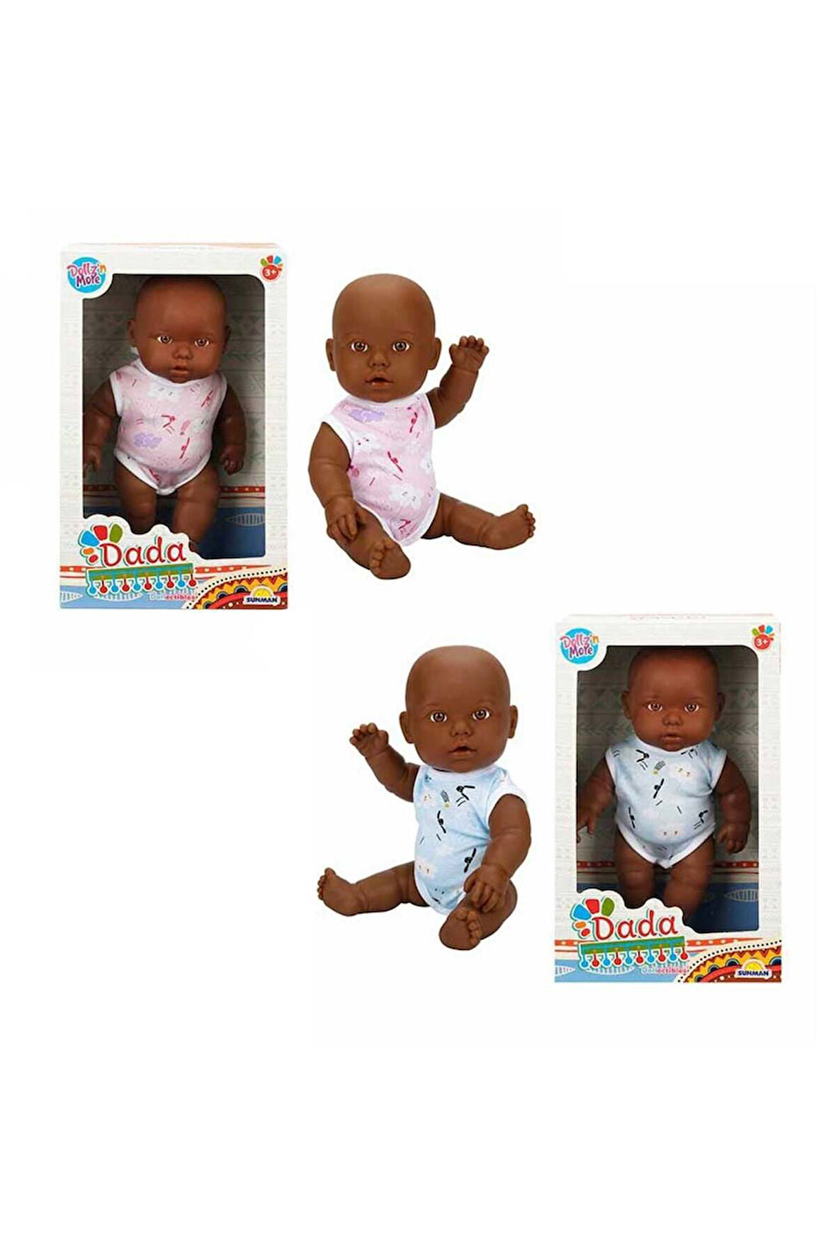 Kız Çocuk Oyuncak Esmer Bebek Dada 35CM 1adet Erkek Çocuk Oyuncak Eğitici Oyuncaklar