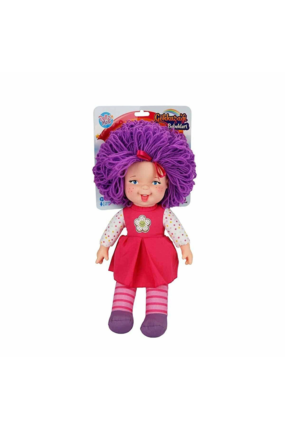 Kız Çocuk Oyuncak 40012 Gökkuşağı Bebekleri 45cm -1adet stokta olan gönderilir E