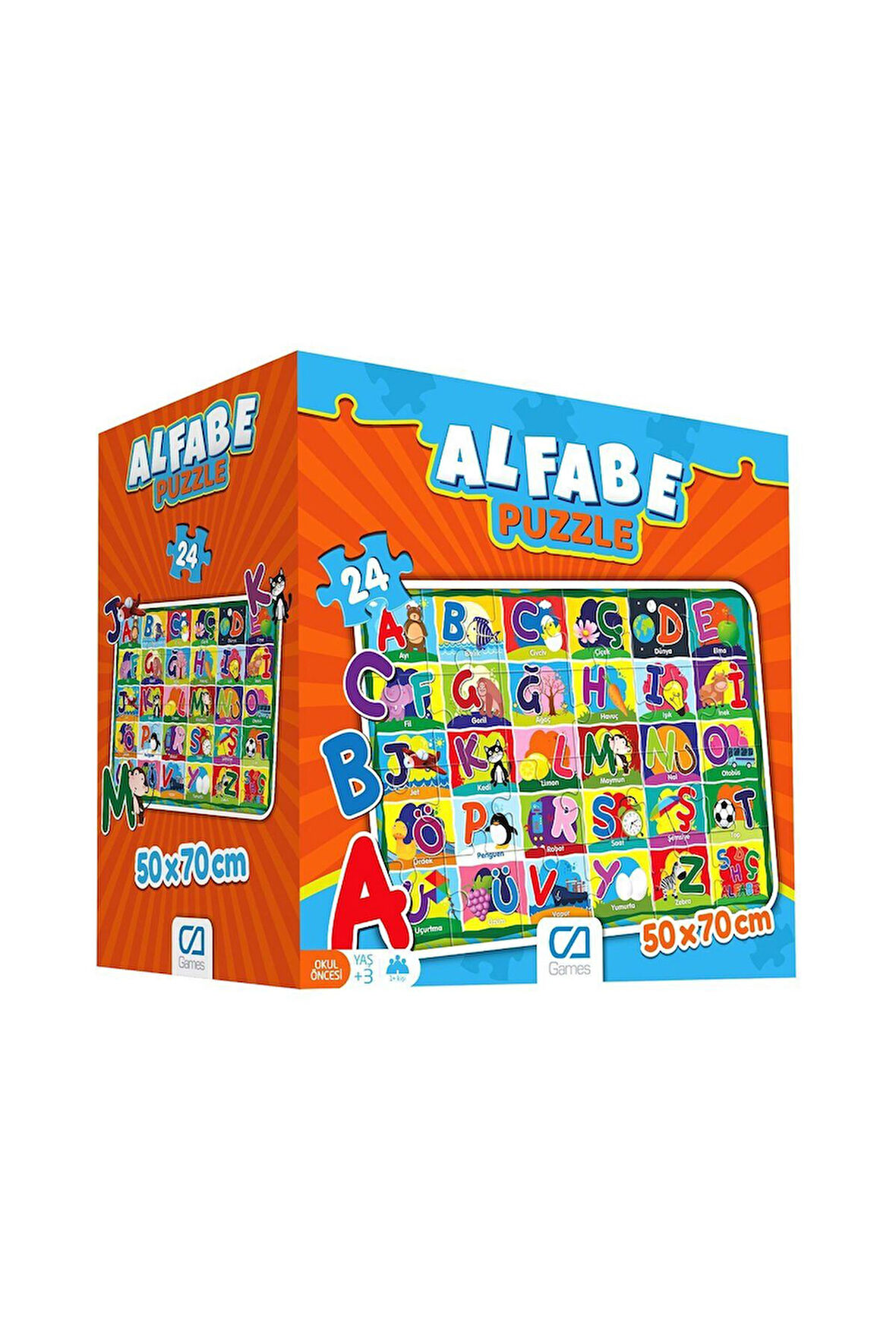 Kız Çocuk Oyuncak 5027 Alfabe Yer Puzzle -CA Games Erkek Çocuk Oyuncak Eğitici Oyuncaklar
