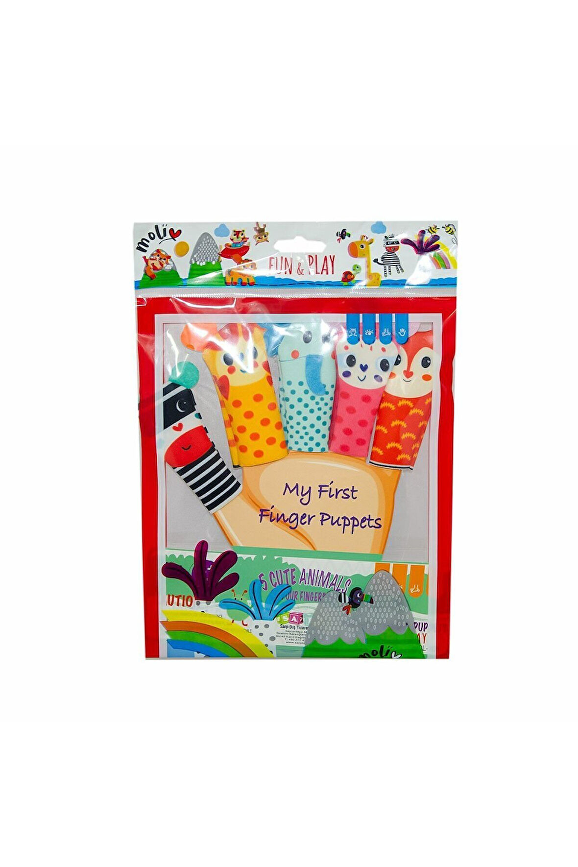 Kız Çocuk Oyuncak MOL-108 Poşette 5'li El Kuklası Erkek Çocuk Oyuncak Eğitici Oyuncaklar