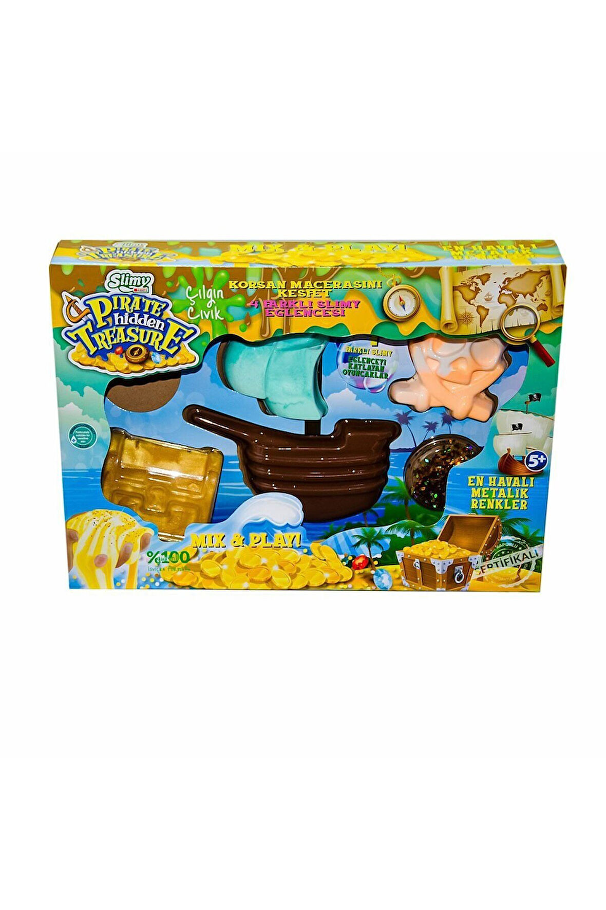 Kız Çocuk Oyuncak 33487 Slimy Süper Set Korsan Erkek Çocuk Oyuncak Eğitici Oyuncaklar