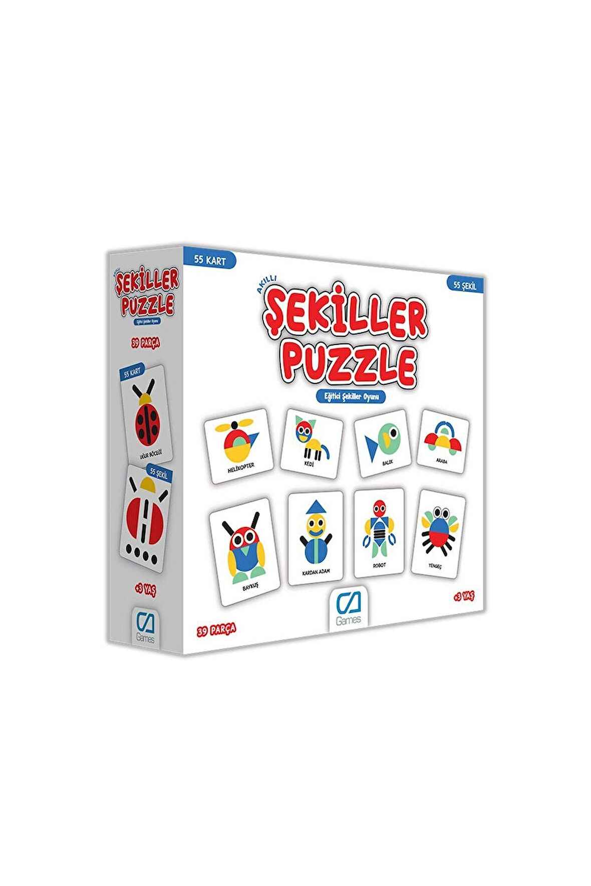 Kız Çocuk Oyuncak 5114 CA Games, Şekiller Puzzle / +3 yaş Erkek Çocuk Oyuncak Eğitici Oyuncaklar