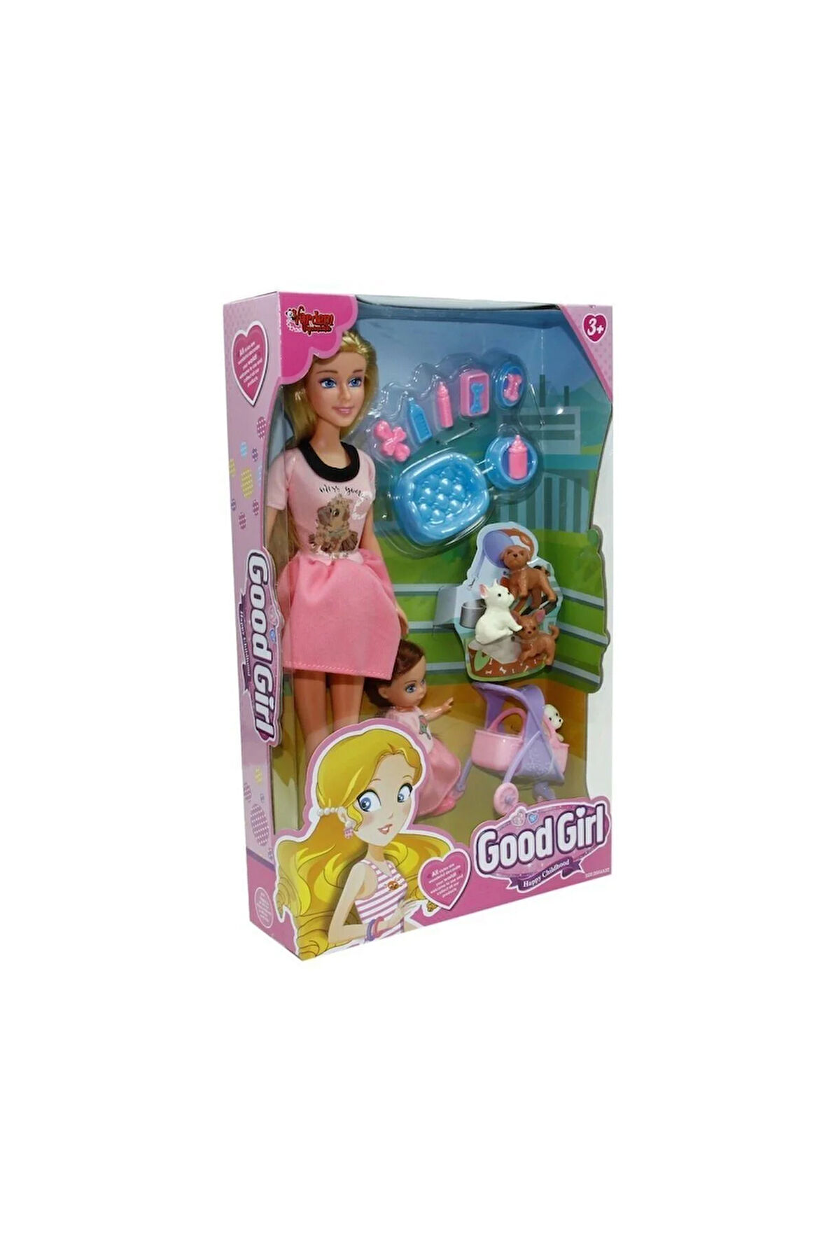 Kız Çocuk Oyuncak WG-115564 Kutulu 29cm Anne Kız Pet Shopta Bebek Erkek Çocuk Oyuncak Eğitici Oyunca