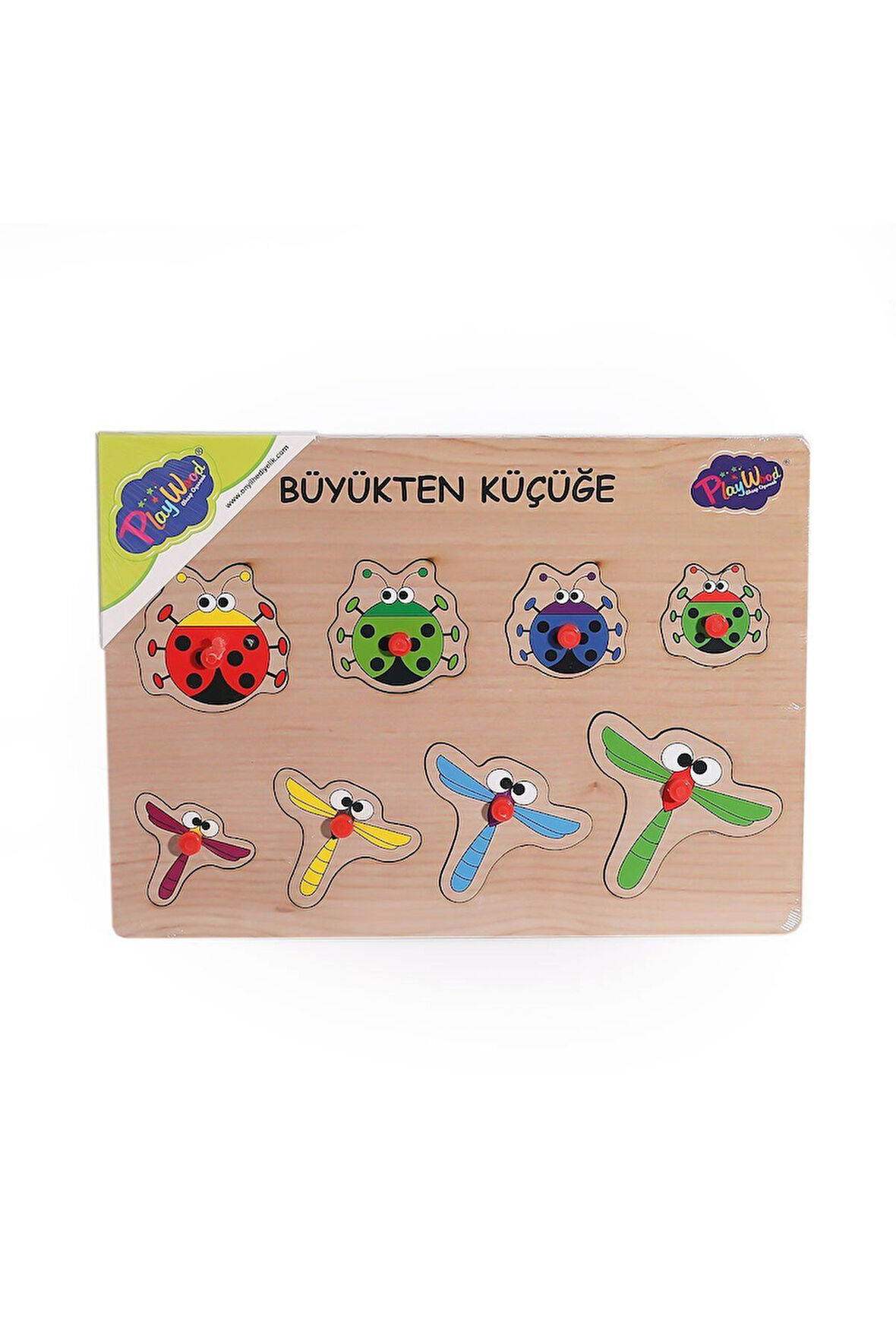Kız Çocuk Oyuncak 131-132 ONY Ahşap Tutmalı Puzzle Büyükten Küçüğe Erkek Çocuk Oyuncak Eğitici Oyunc
