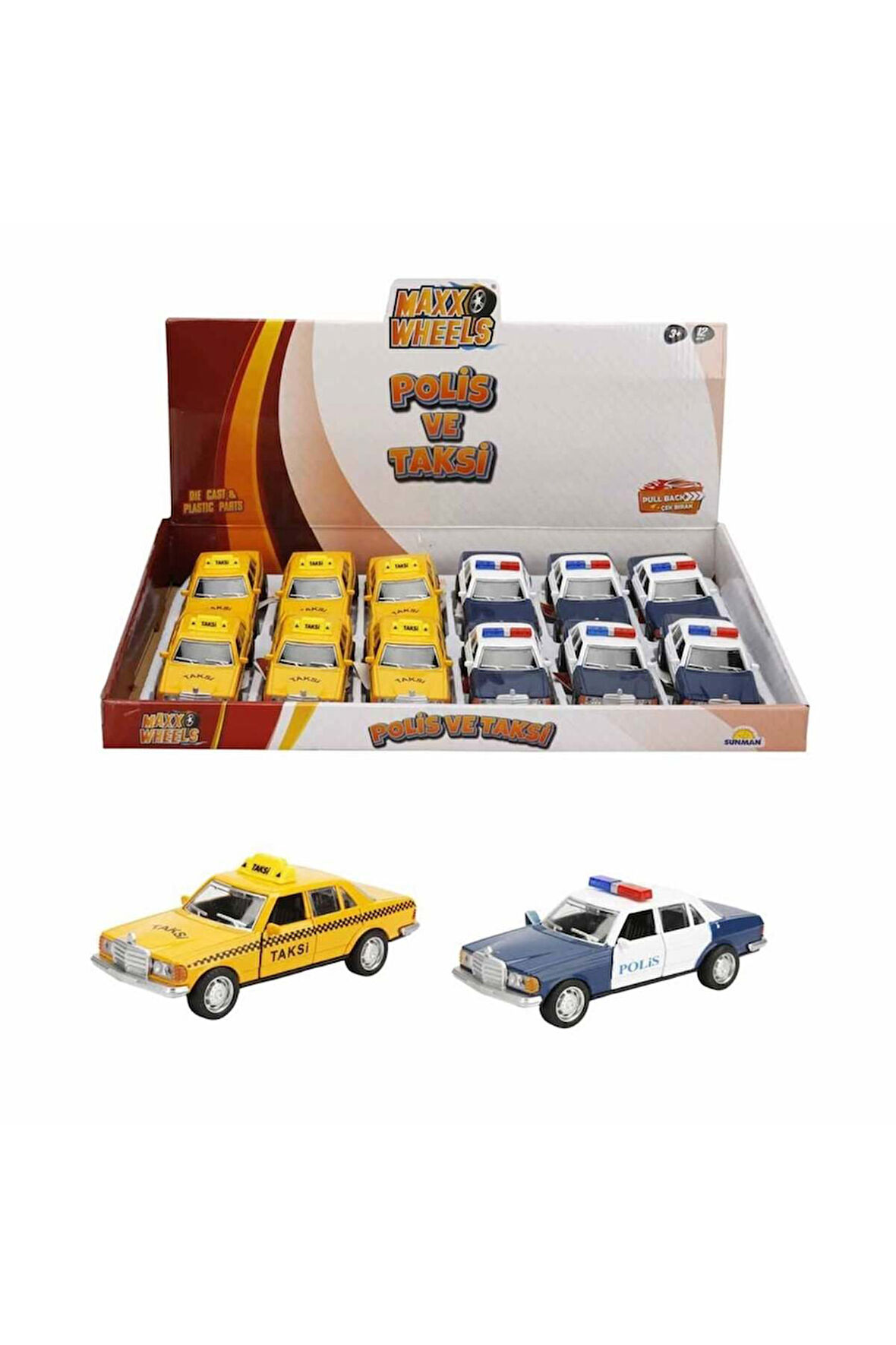 Kız Çocuk Oyuncak S00003096 METAL Ç/B 1/32 ARABA POLİS TAKSİ 13CM.2A -1adet stok