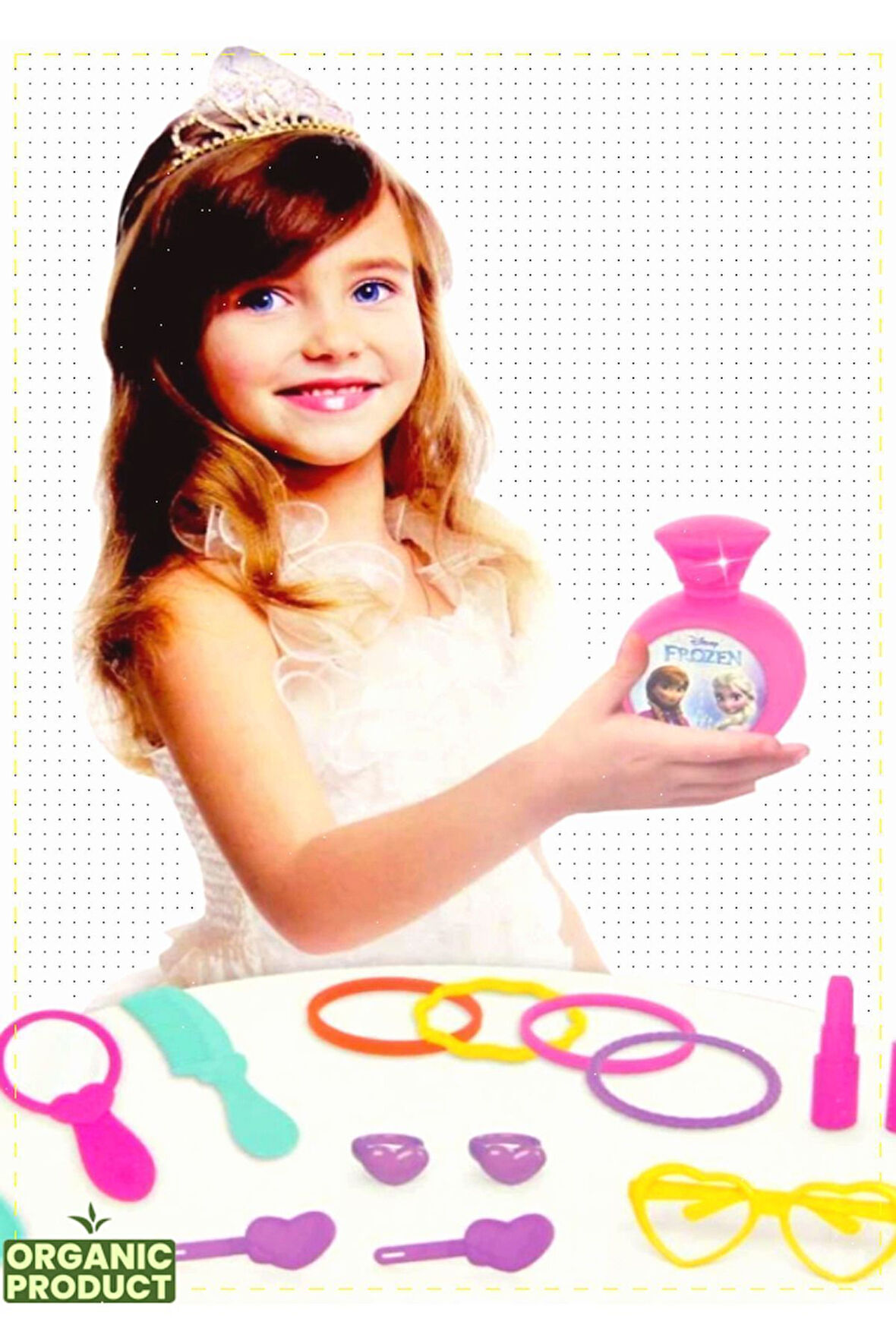 Frozen Kutulu Güzellik Seti 15 Parça Kız Erkek Cocuk Egitici Montessori Oyuncaklar Naturel