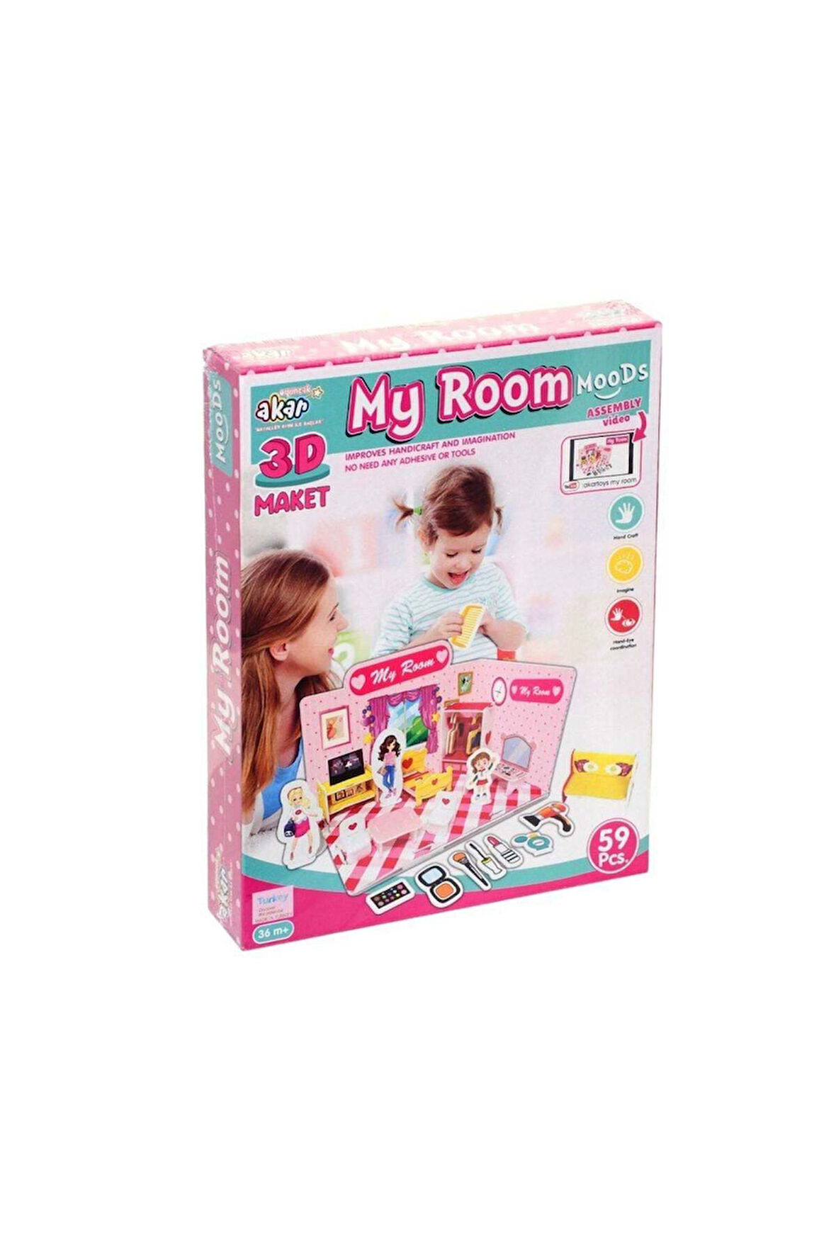 Kız Çocuk Oyuncak Benim Odam Maket 3 Boyutlu Puzzle Erkek Çocuk Oyuncak Eğitici Oyuncaklar