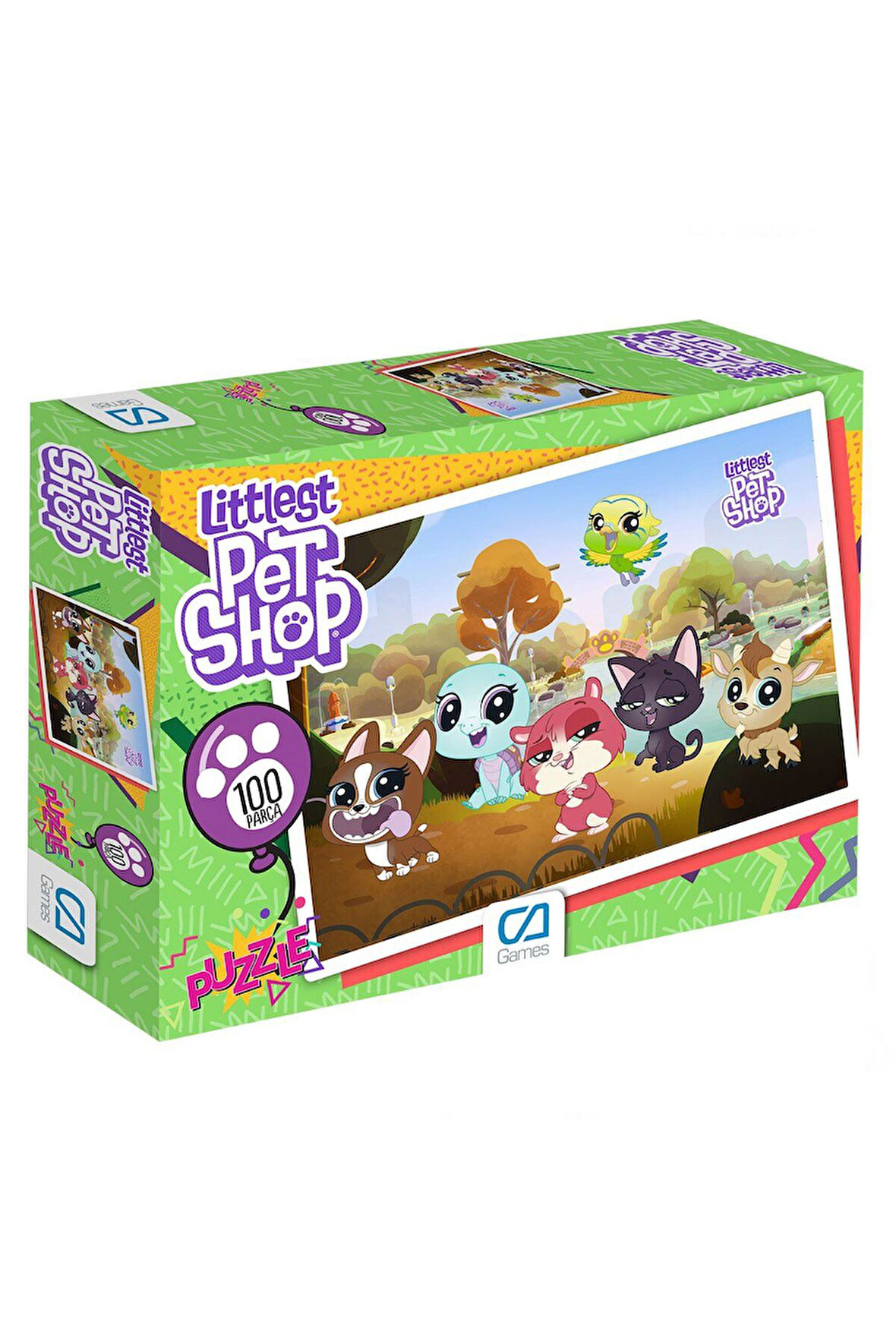 Kız Çocuk Oyuncak Littlest Pet Shop 100 Parça Kutulu Puzzle Erkek Çocuk Oyuncak Eğitici Oyuncaklar