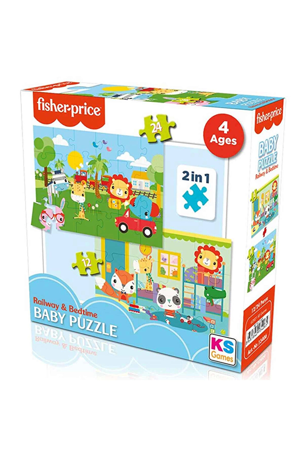 Kız Çocuk Oyuncak Baby Railway & Bedtime 2’si 1 Arada Puzzle Erkek Çocuk Oyuncak Eğitici Oyuncaklar