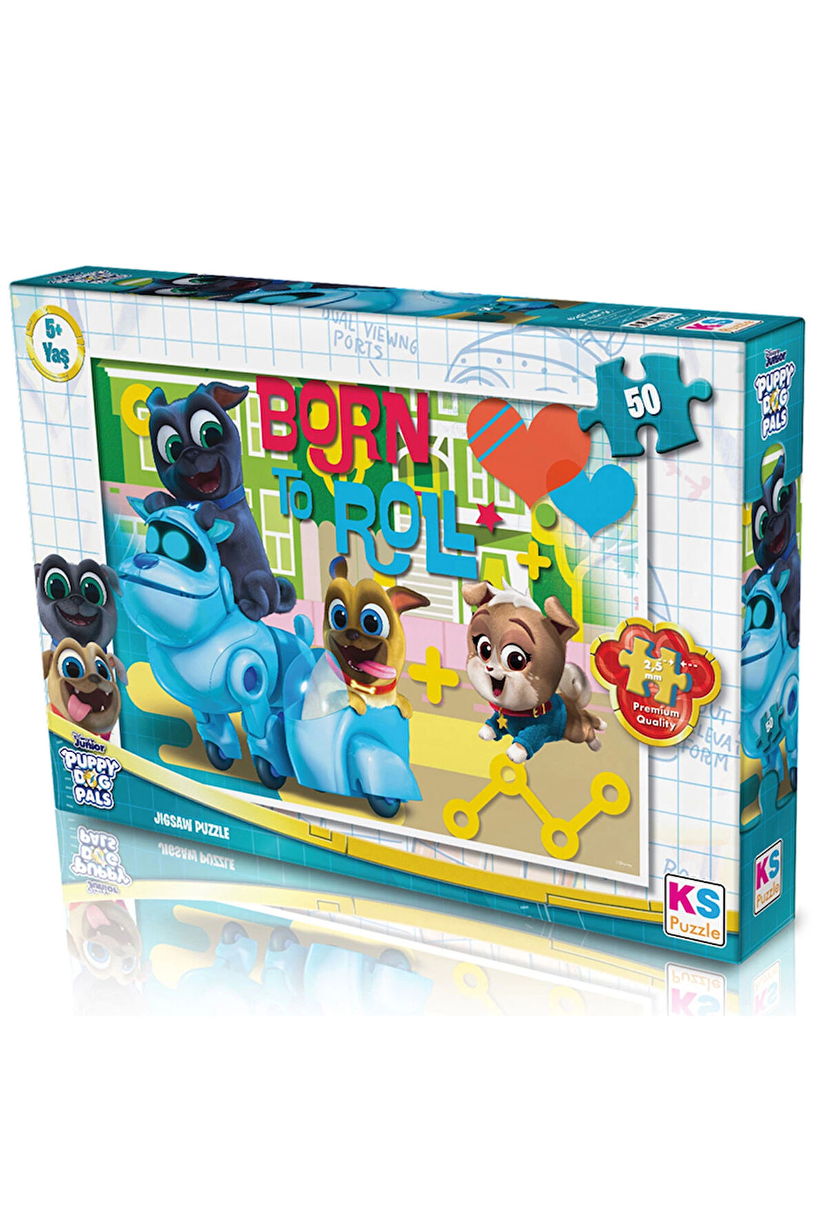 Kız Çocuk Oyuncak KS Puppy Dog Pals 50 Parça Puzzle Erkek Çocuk Oyuncak Eğitici Oyuncaklar