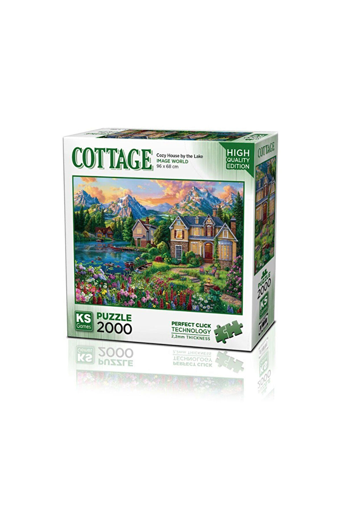 Kız Çocuk Oyuncak 22522 Cozy House By The Lake 2000 Parça Puzzle -KS Puzzle Eğitici