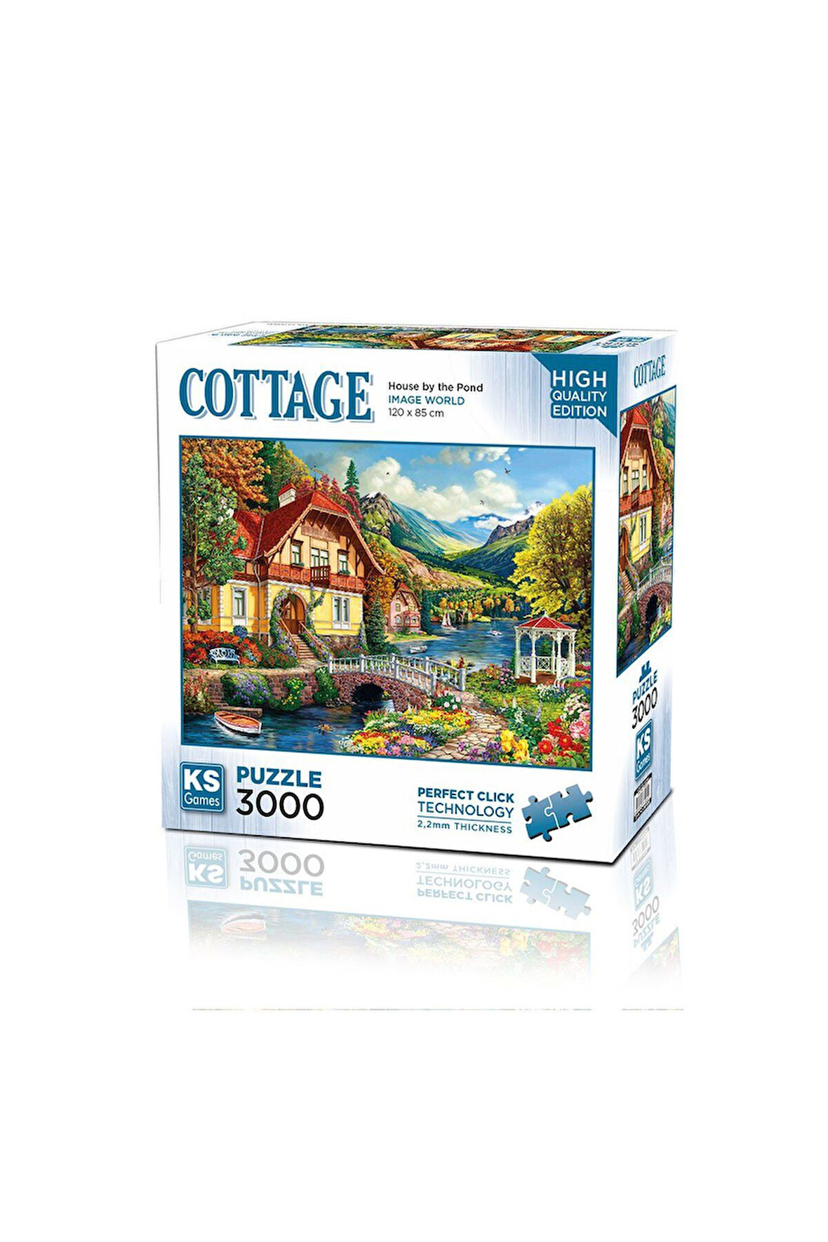Kız Çocuk Oyuncak 23015 House By The Pond 3000 Parça Puzzle -KS Puzzle Erkek Çocuk Oyuncak Eğitici O