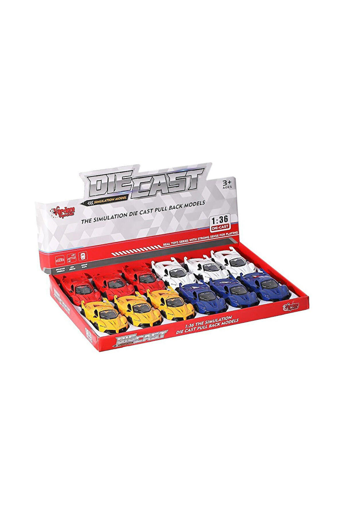 Kız Çocuk Oyuncak SR-1310-11-12-13 Çek Bırak Işıklı ve Müzikli Spor Araba 1:36 E