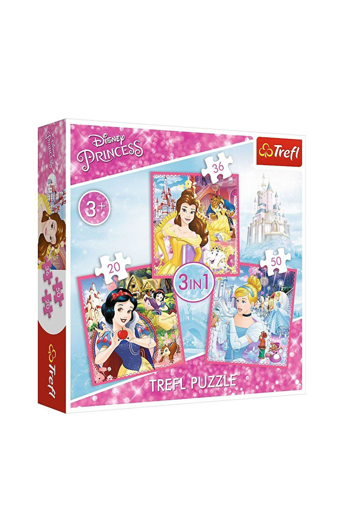 Kız Çocuk Oyuncak PUZZLE-34833 3IN1 Puzzle Erkek Çocuk Oyuncak Eğitici Oyuncaklar