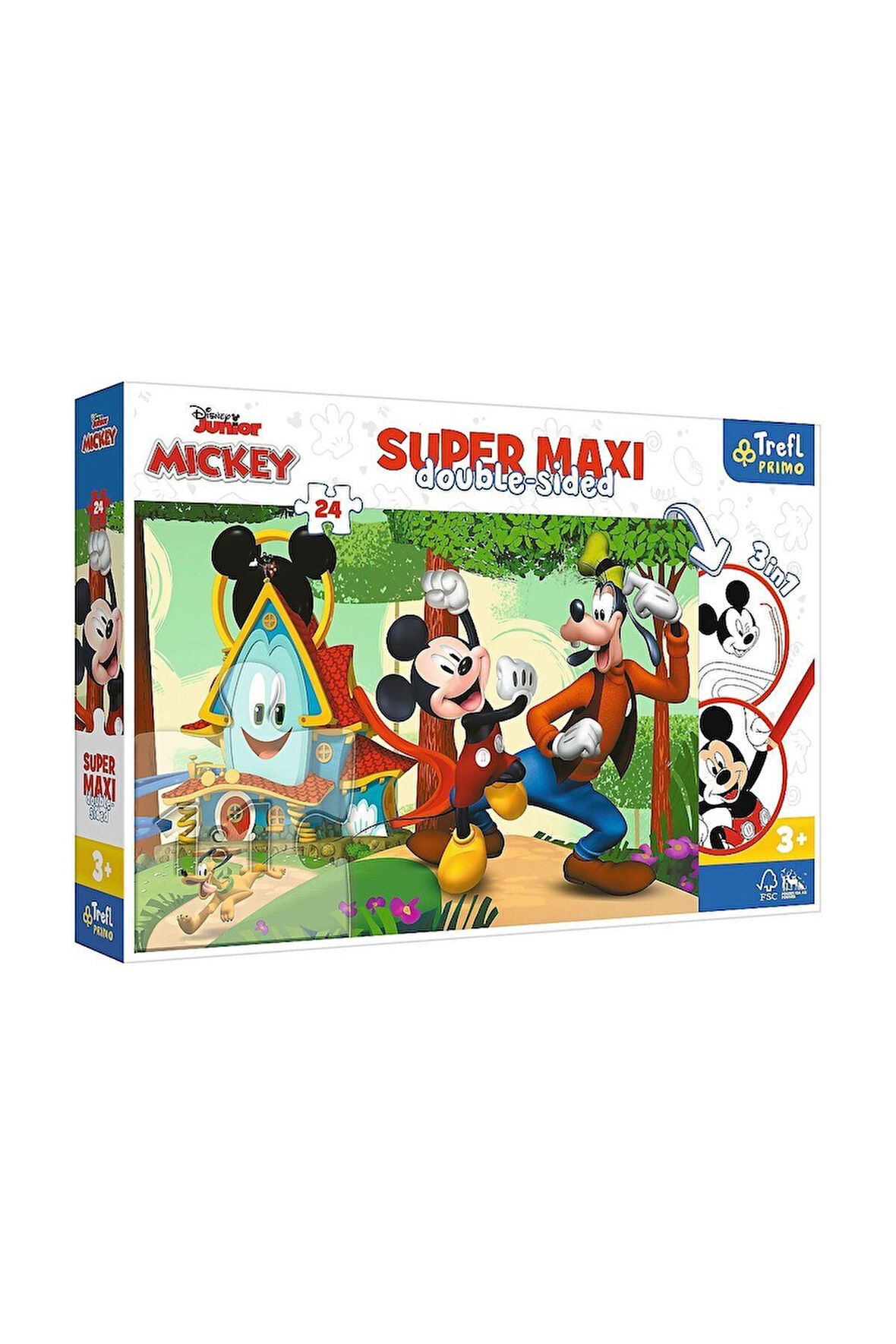 Kız Çocuk Oyuncak PUZZLE-41012 Süper Maxi Mickey 24 Parça Çocuk Puzzle Erkek Çocuk Oyuncak Eğitici O