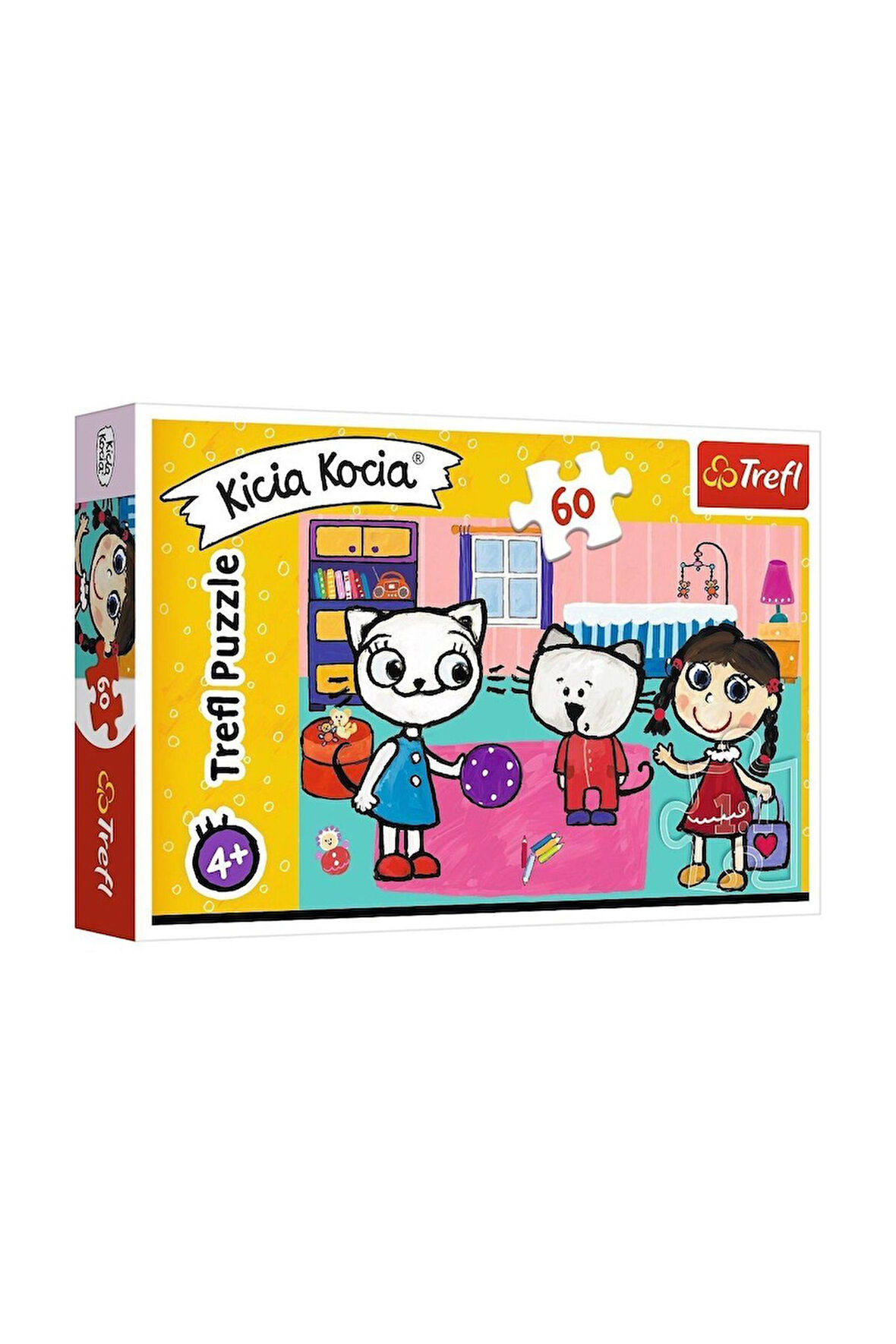 Kız Çocuk Oyuncak 17343 Trefl/60 PUZZLE KİCİA KOCİA KİTTY CAR YAPBOZ Erkek Çocuk Oyuncak Eğitici Oyu