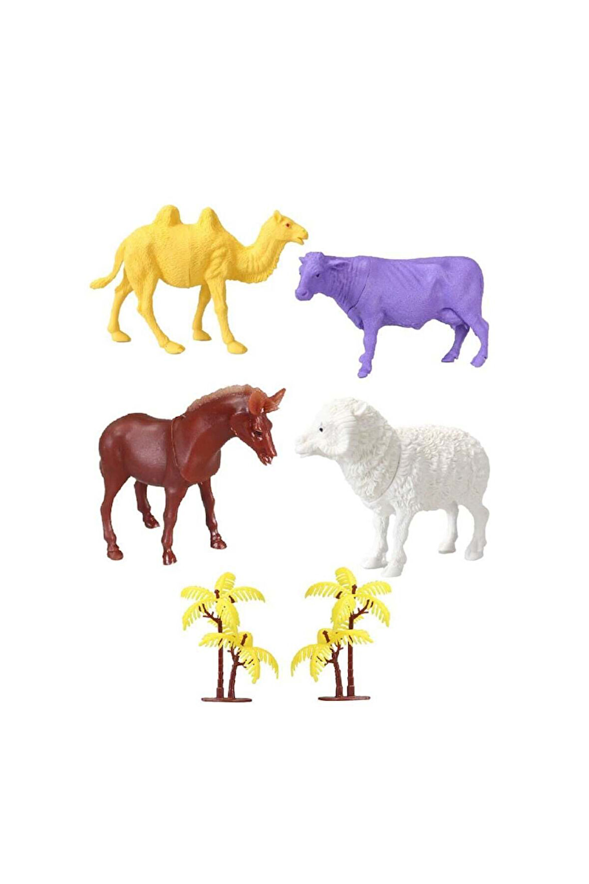 Kız Çocuk Oyuncak 706 Toy Play 6 Parça Çiftlik Hayvanları Figür Seti 12-13cm Eği