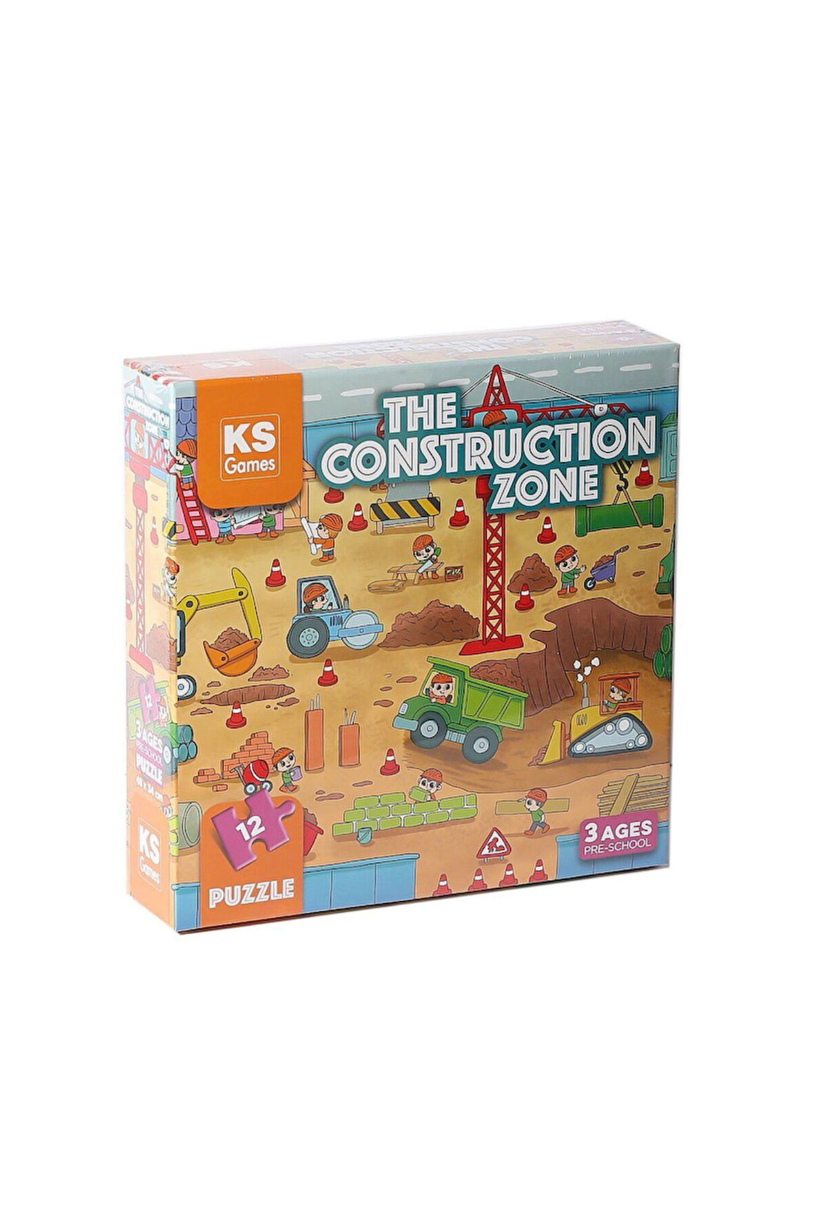Kız Çocuk Oyuncak PRS 32704 The Construction Pre School Puzzle Erkek Çocuk Oyuncak Eğitici Oyuncakla