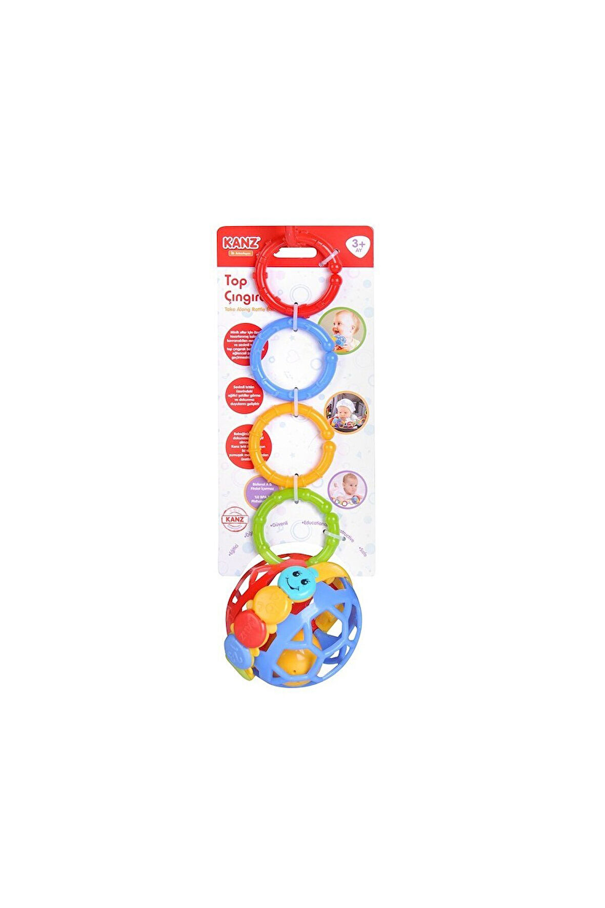 Kız Çocuk Oyuncak 30590 Enfal Halkalı Top Çıngırak Erkek Çocuk Oyuncak Eğitici Oyuncaklar