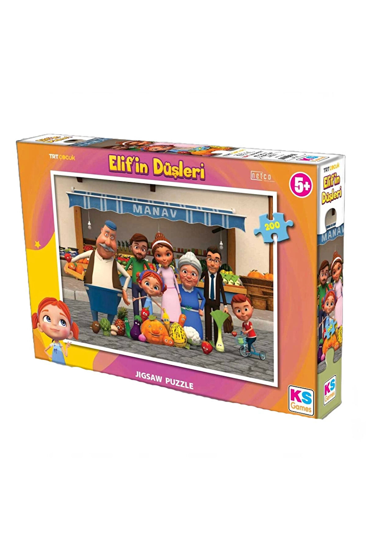 Kız Çocuk Oyuncak KS Elif'in Düşleri 200 Parça Puzzle Erkek Çocuk Oyuncak Eğitici Oyuncaklar