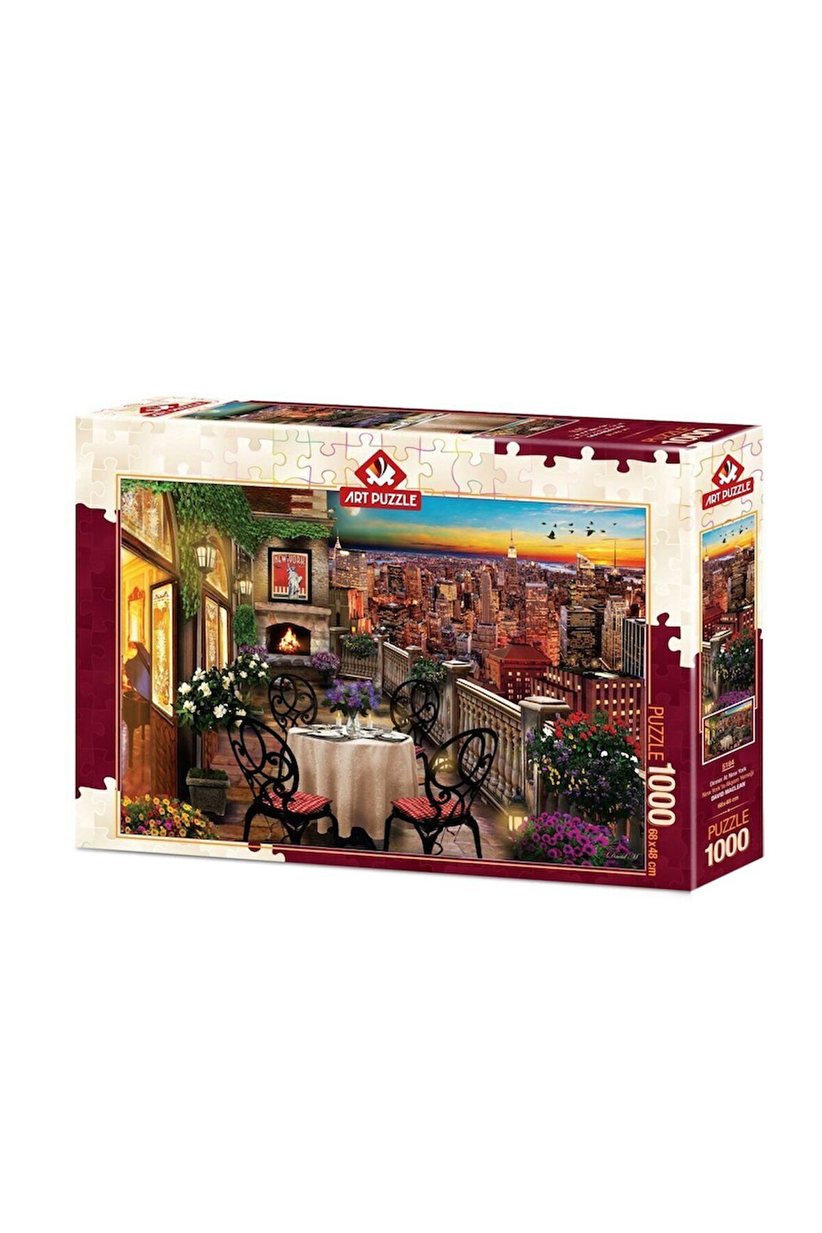 Kız Çocuk Oyuncak 5184 Art Puzzle New York'ta Akşam Yemeği 1000 Parça Puzzle Eği