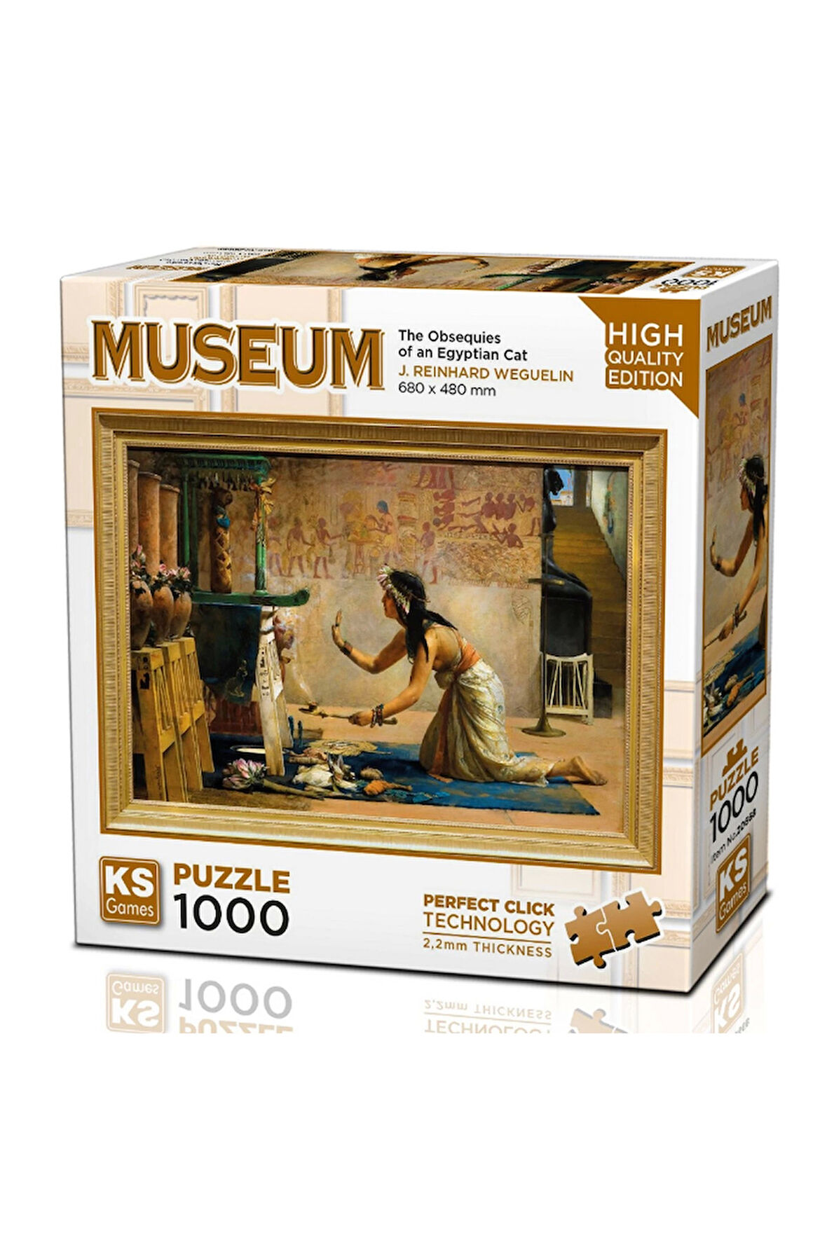 Kız Çocuk Oyuncak KS Games The Obsequies of an Egyptian Cat Puzzle 1000 Parça 20
