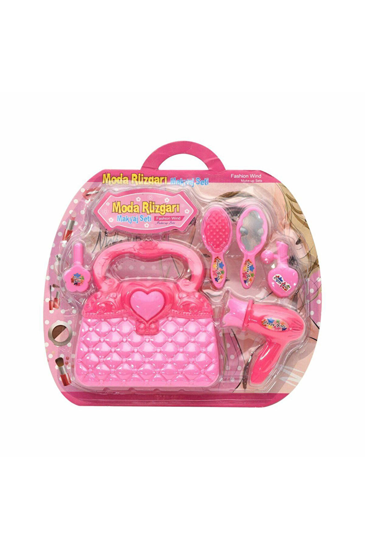 Kız Çocuk Oyuncak ERN-854 Heroes Toys Çantada Oyuncak Makyaj Seti Erkek Çocuk Oyuncak Eğitici Oyunca