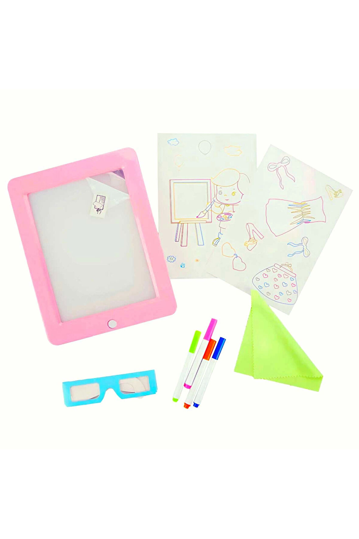 Kız Çocuk Oyuncak 3D Doodle Sihirli Pembe Yazı Tahtası Erkek Çocuk Oyuncak Eğitici Oyuncaklar