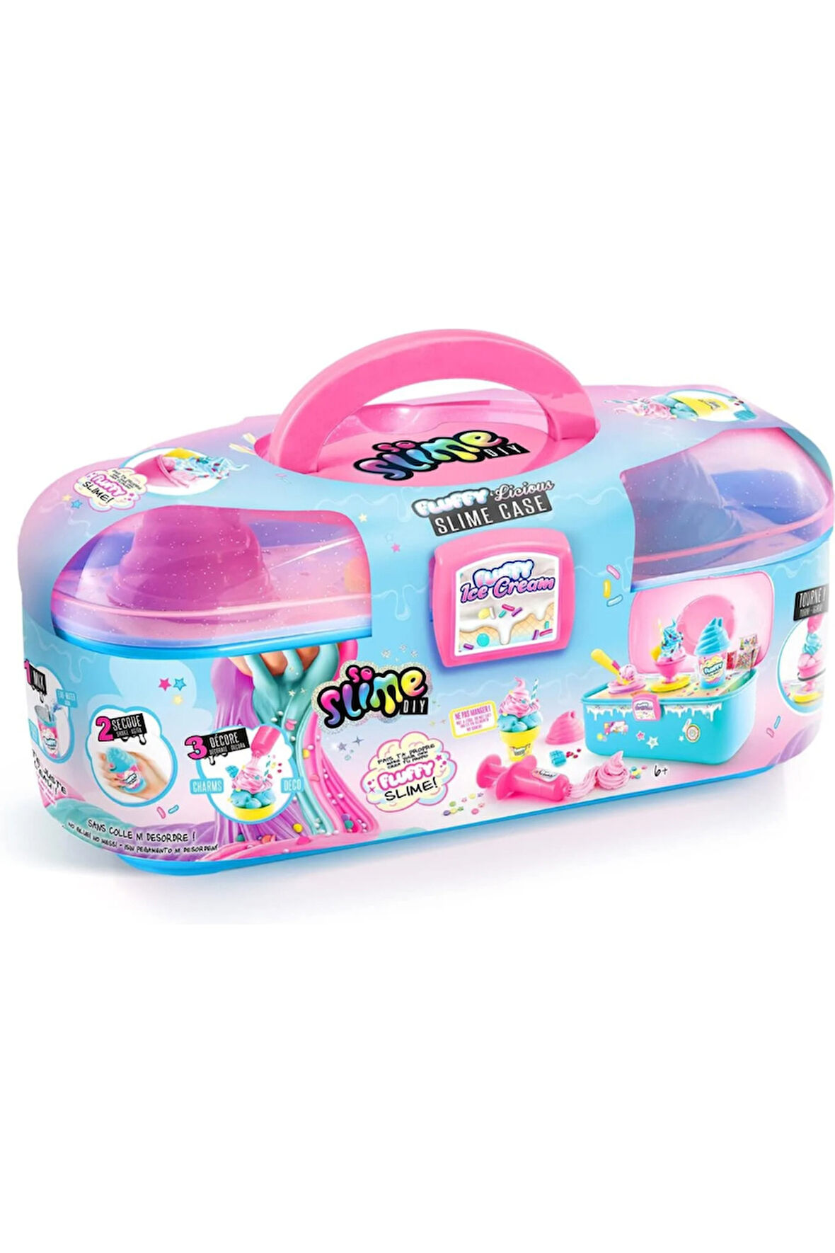 Kız Çocuk Oyuncak Fluffy Slime Case Marshmallow Dokulu Çantalı Slime Erkek Çocuk Oyuncak Eğitici Oyu