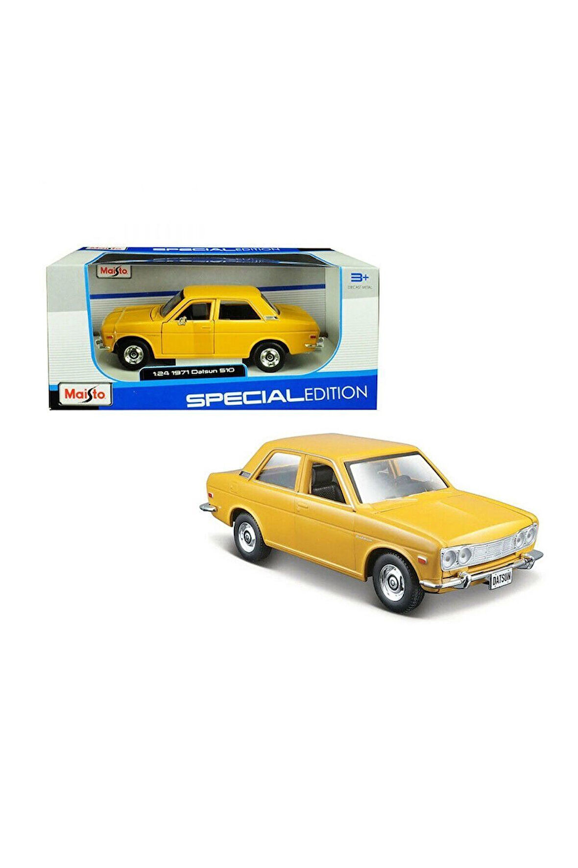 Kız Çocuk Oyuncak MAY 31818 1:24 1971 Model Araba Datsun 510 -Necotoys Erkek Çocuk Oyuncak Eğitici O