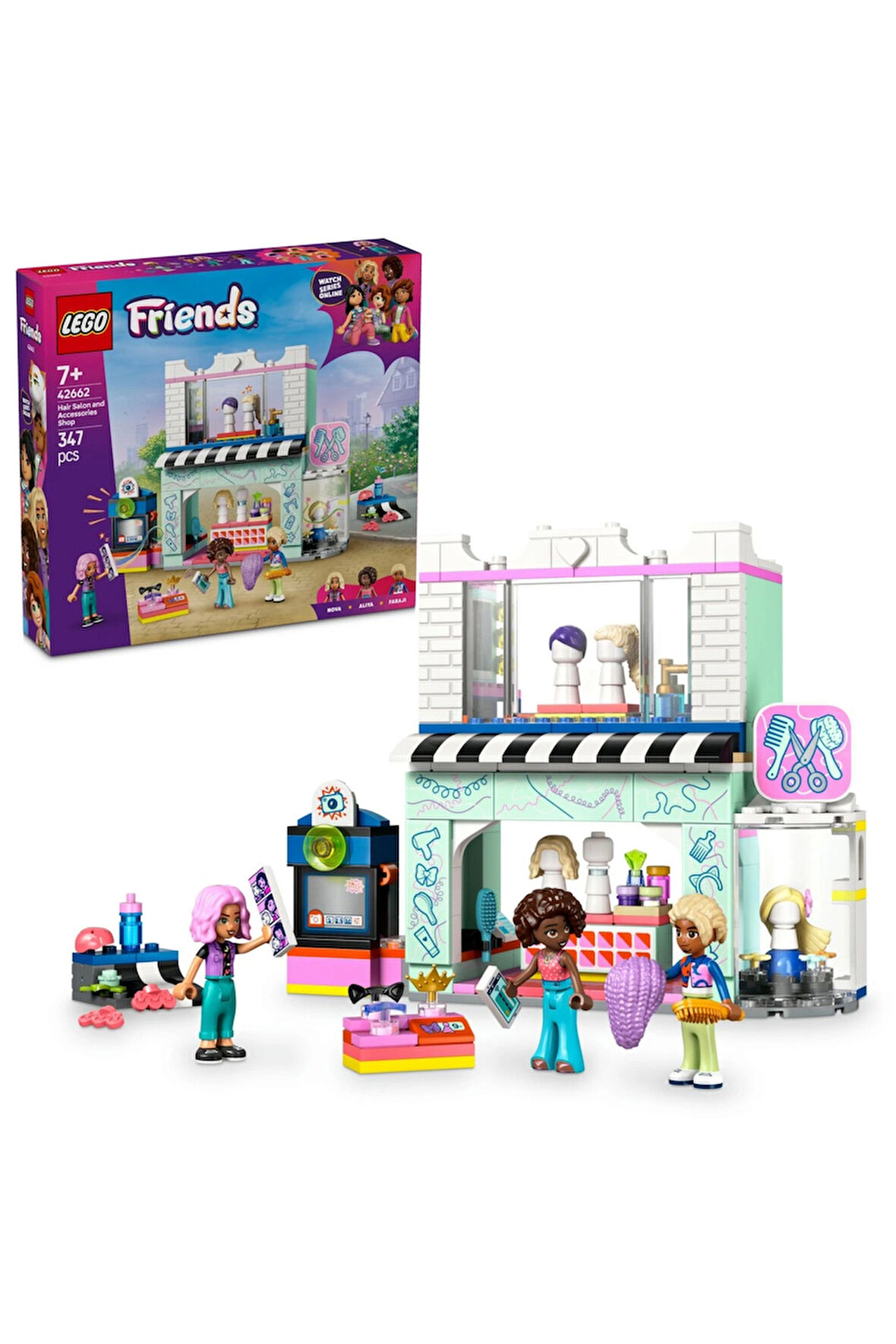 Kız Çocuk Oyuncak Friends Kuaför ve Aksesuar Mağazası Yaratıcı Oyun Seti 42662 E
