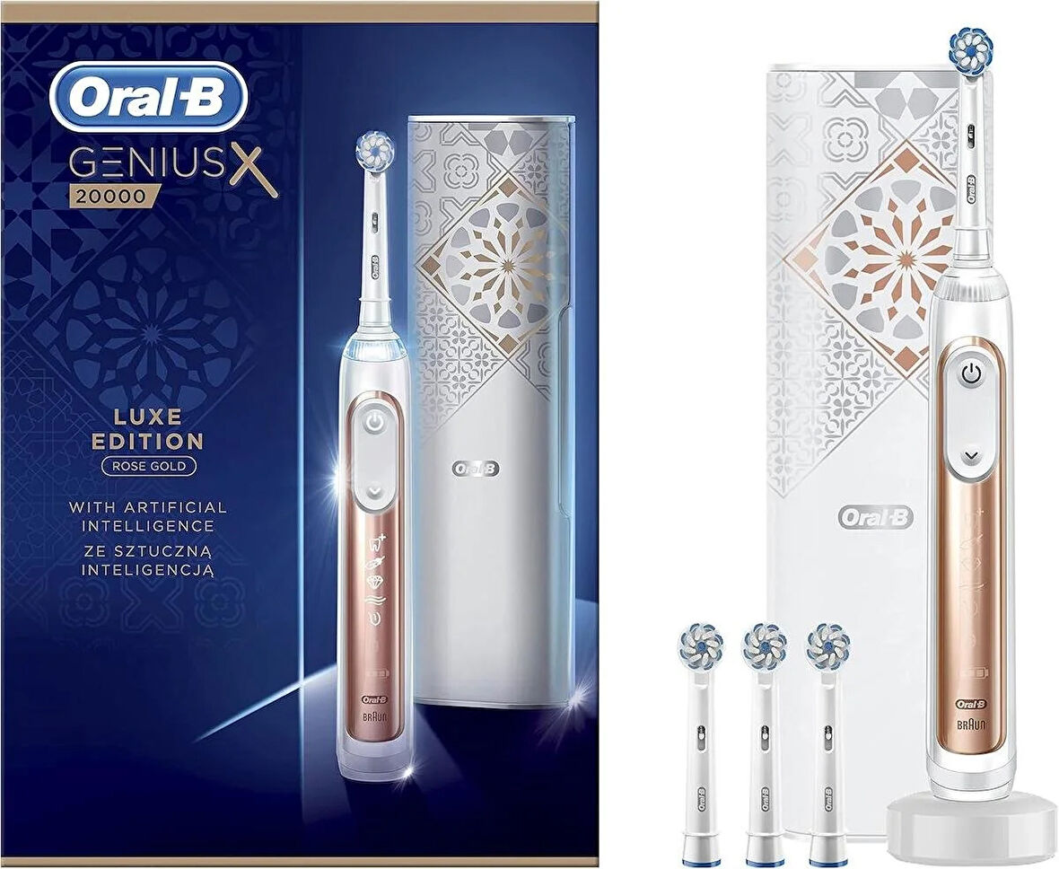 Oral-B Genius X 20000N Yapay Zeka Destekli Rose Gold Şarj Edebilir Diş Fırçası