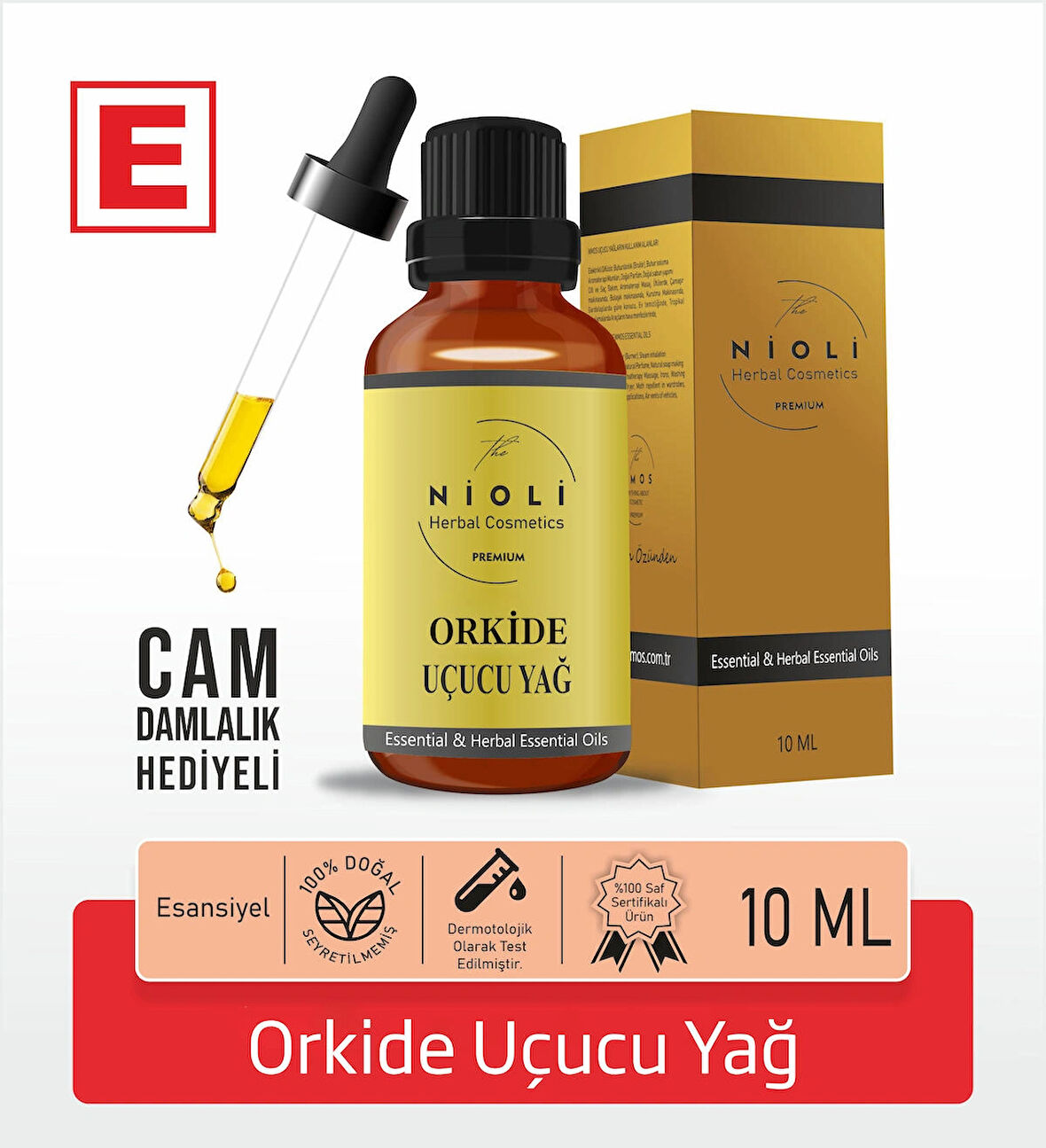 Nioli Orkide Esansiyel Uçucu Yağ Buhurdanlık Yağı Aromaterapi Yağı 10 ML