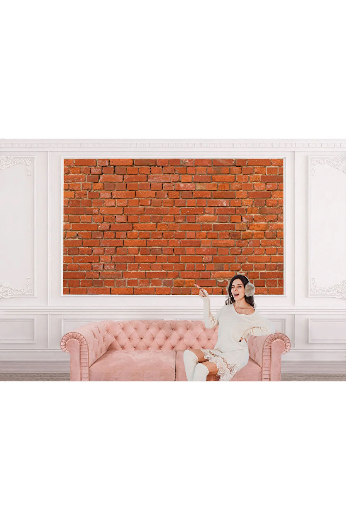 Taş Tuğla Desenli Duvar Kağıdı-5598
