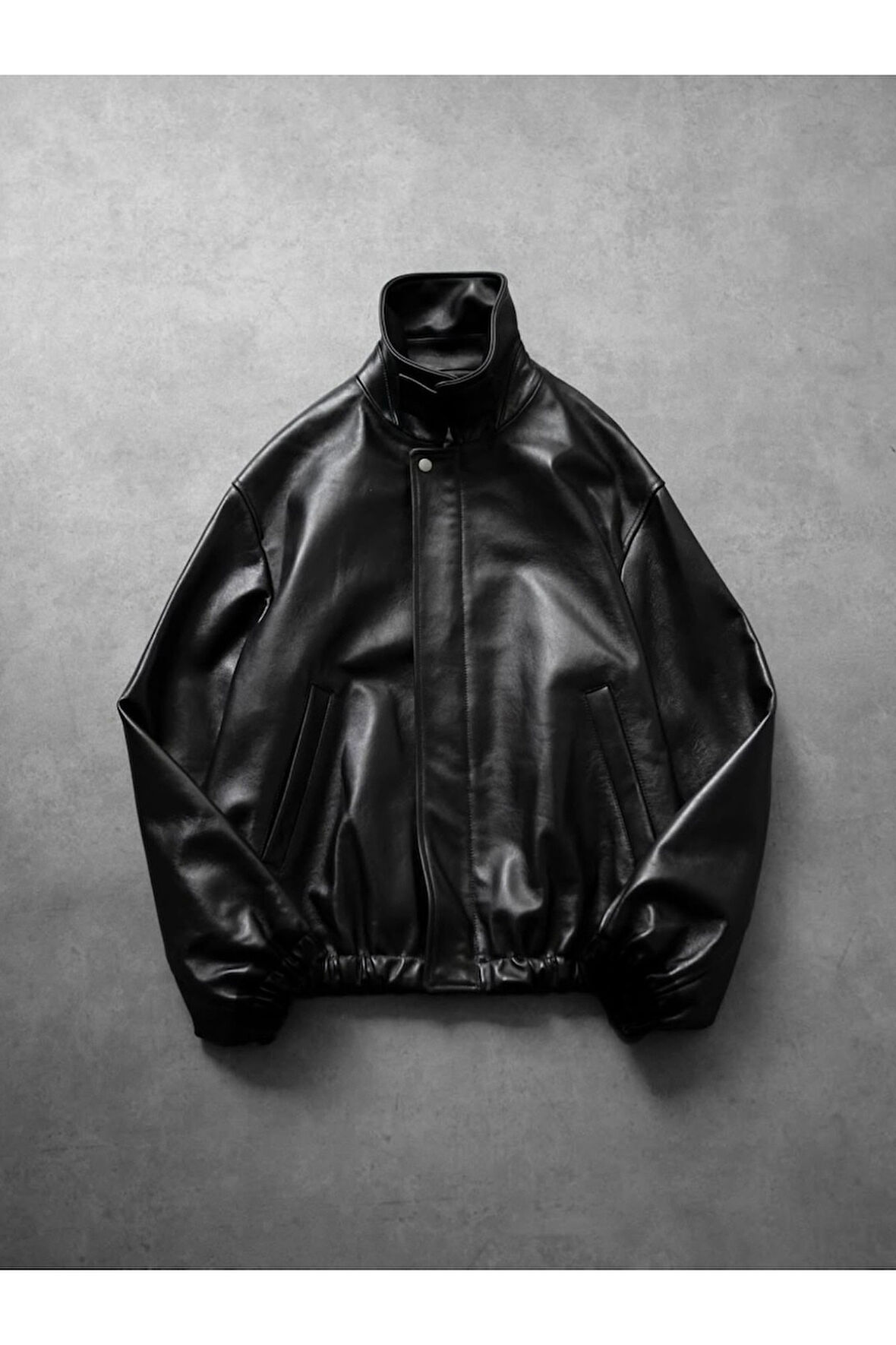 Vintage Bomber Oversize Deri Ceket