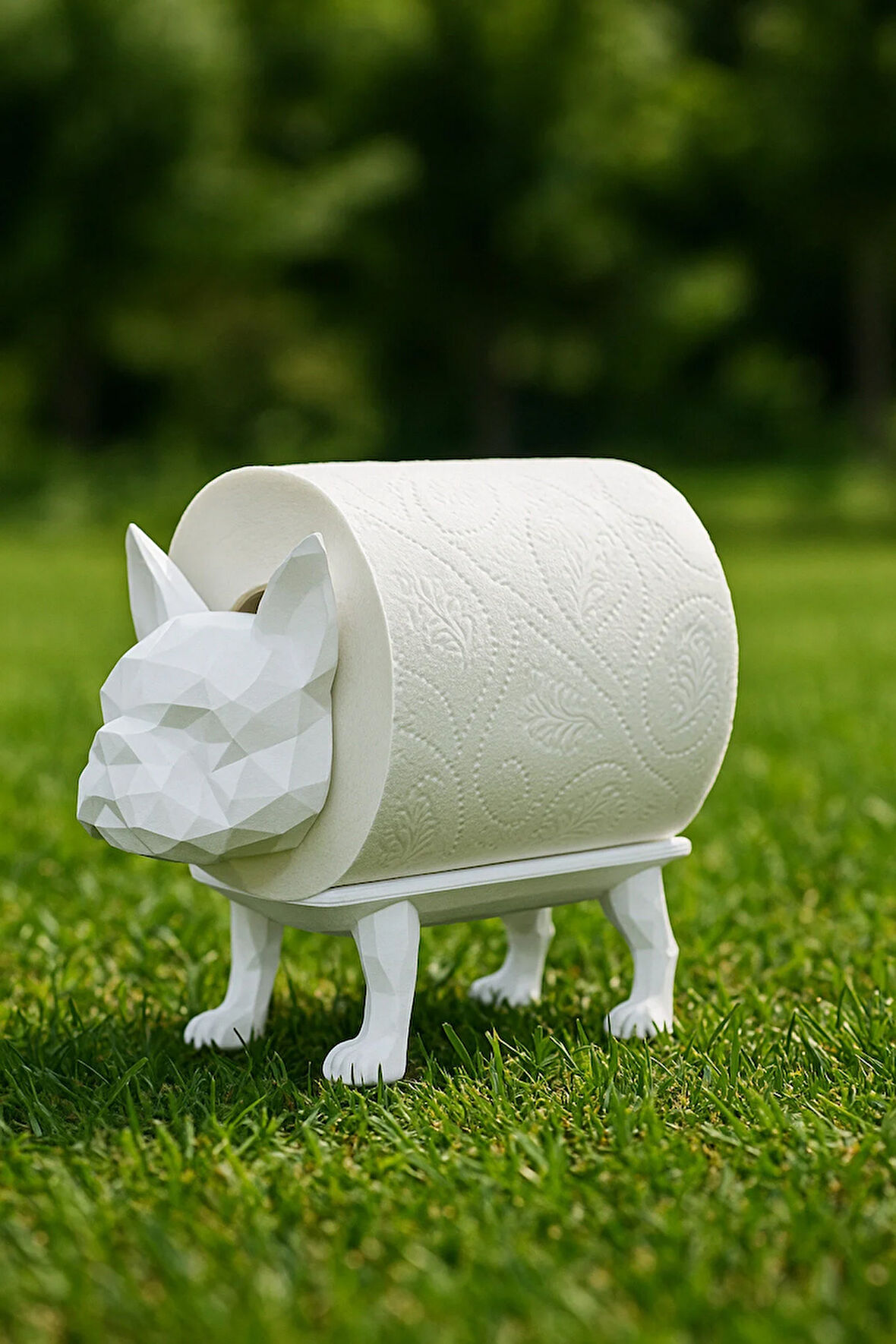 Dekoratif Tuvalet Kağıdı Pratik Ev Dekorasyon Buldog Tuvalet Tasarım 14 X 12 Cm