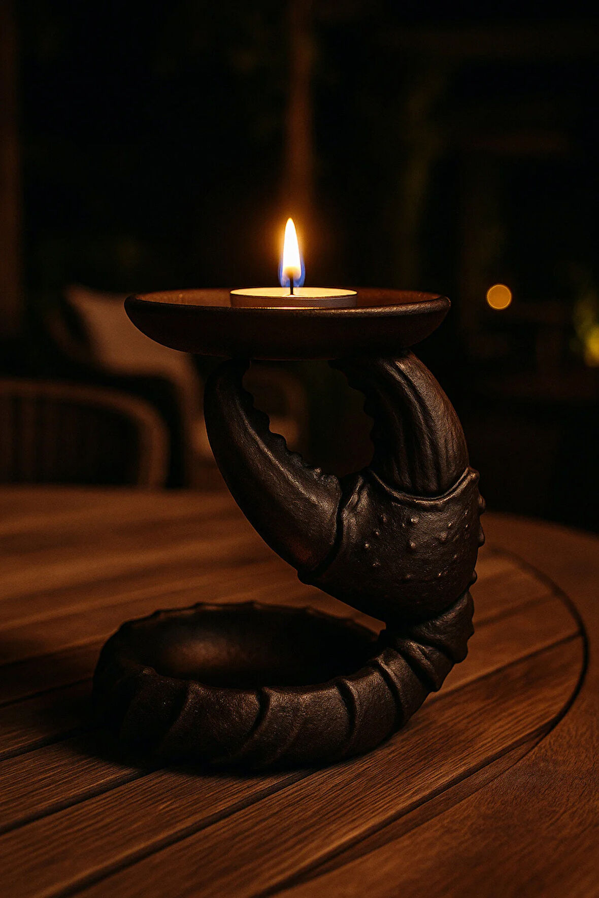 Dekoratif Yengeç Tasarım Sunumluk Takı Mum Şeker Vegan Üretim