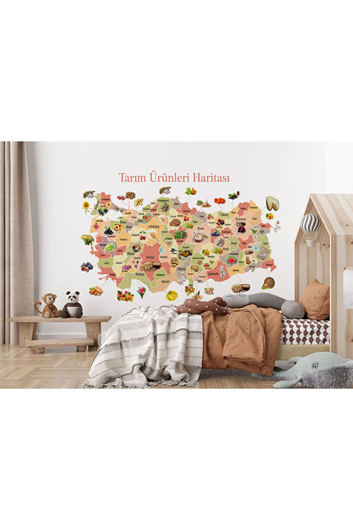 Oxyteez   Tarım Ürünleri Yerli Malı Haftası Türkiye Haritası Duvar Kağıdı-1046 1046