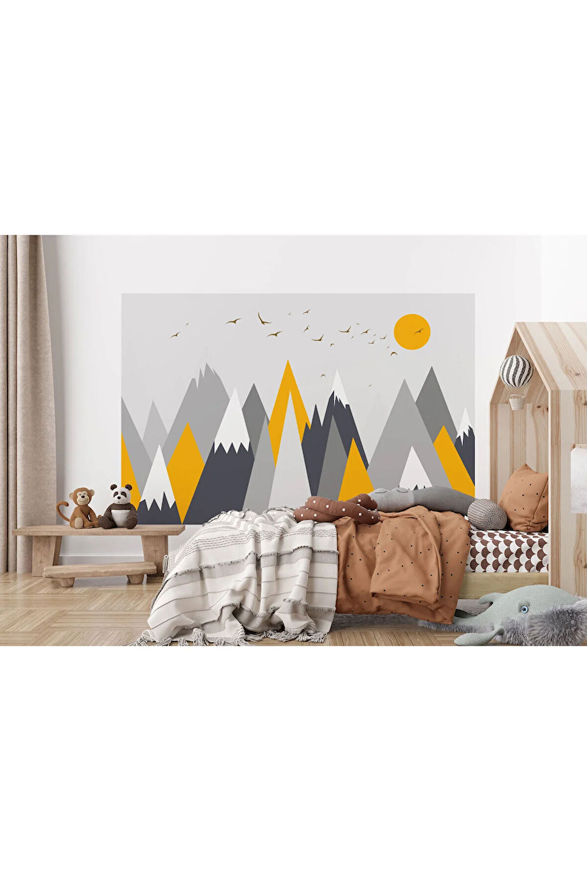 Oxyteez   Çocuk Odası Dağ Manzarası Duvar Kağıdı-5513 5513