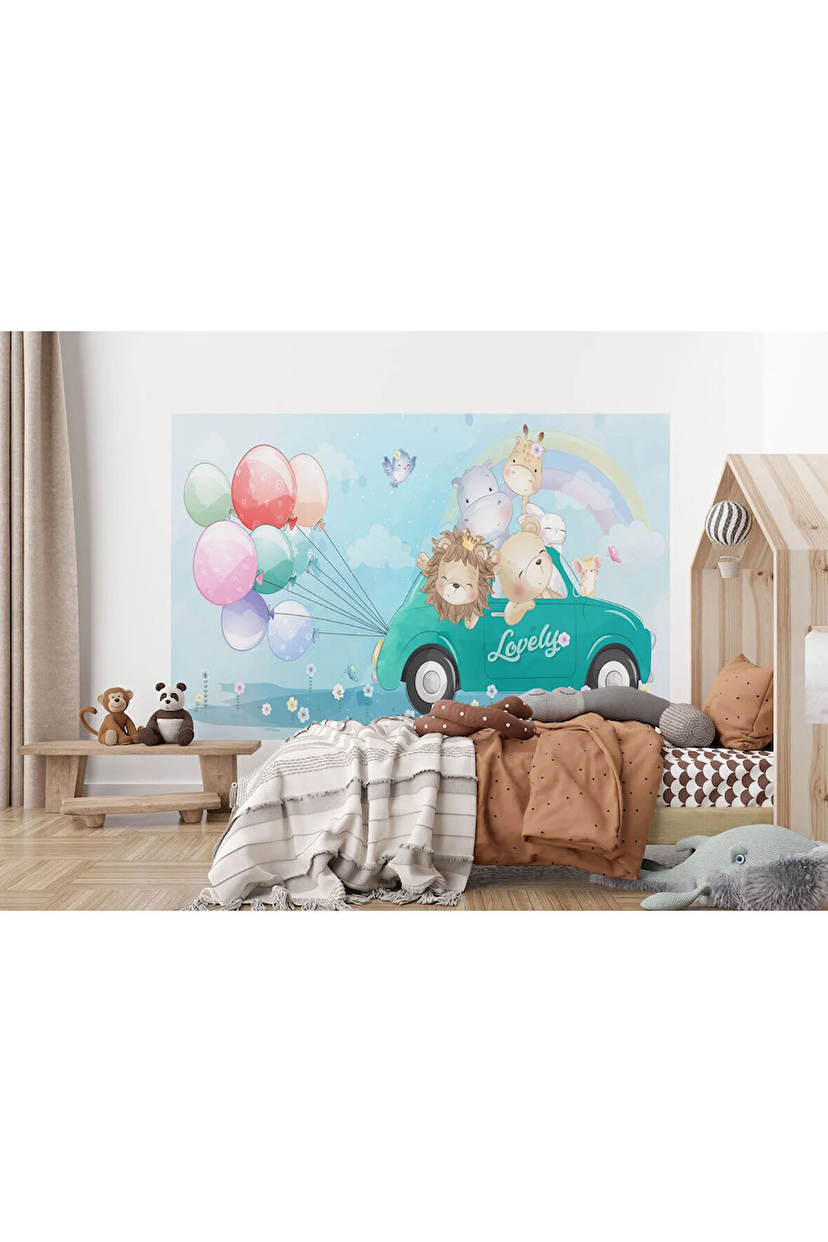 Oxyteez   Sevimli Hayvanlar Çocuk Odası Duvar Kağıdı Kreş Okul Duvar Kağıdı-5528 5528