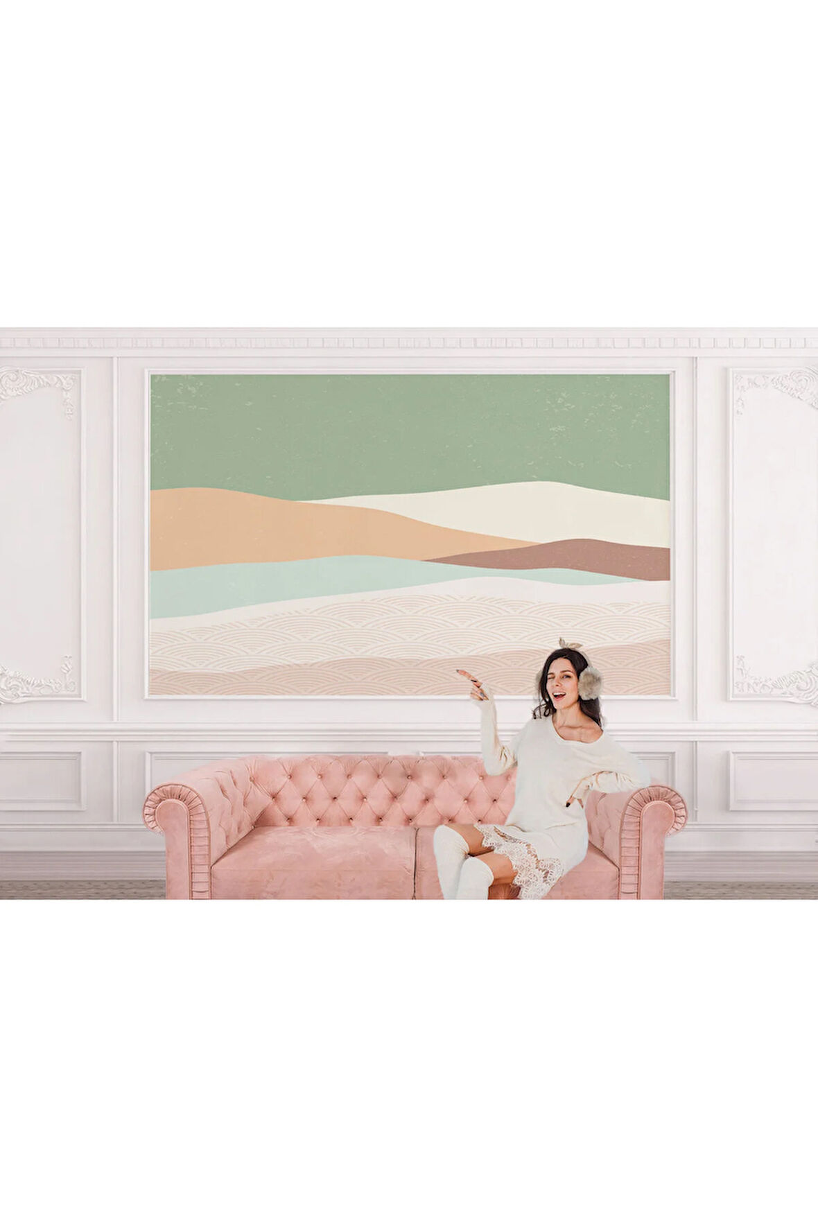 Oxyteez   Minimalist Soyut Boho Modern Duvar Kağıdı-5541 5541