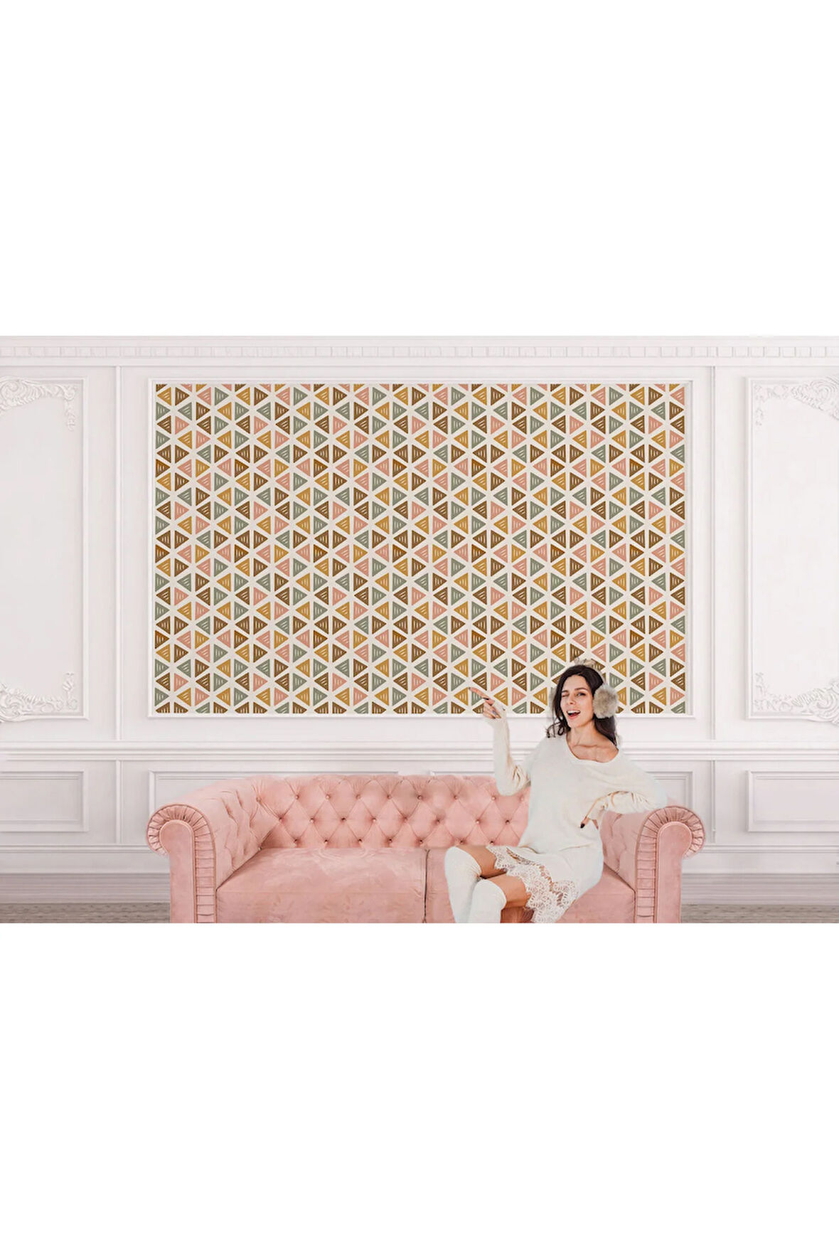 Oxyteez   Renkli Pastel Şekiller Modern Duvar Kağıdı-5545 5545