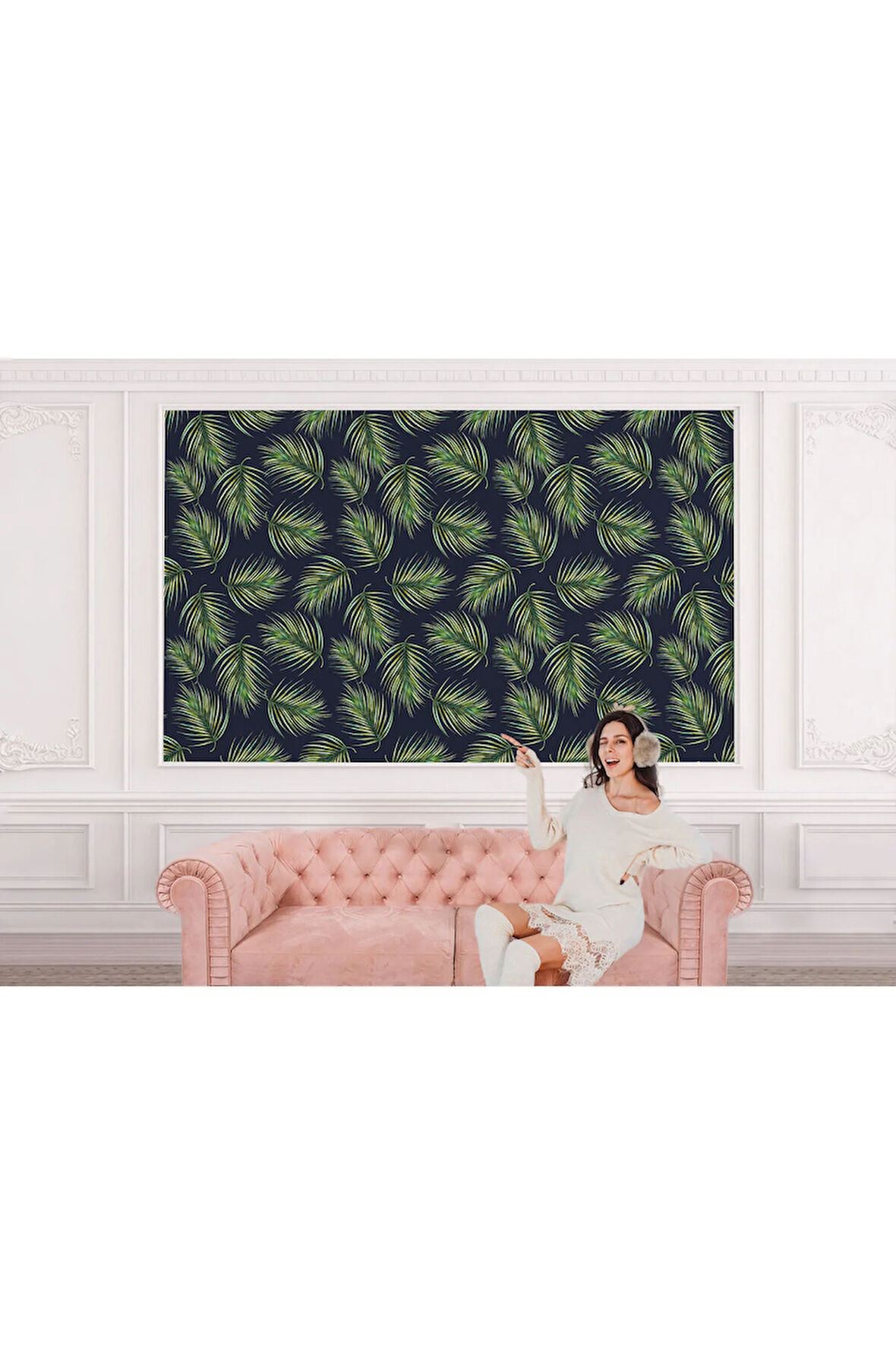 Oxyteez   Tropikal Ağaç Yaprakları Duvar Kağıdı-5562 5562