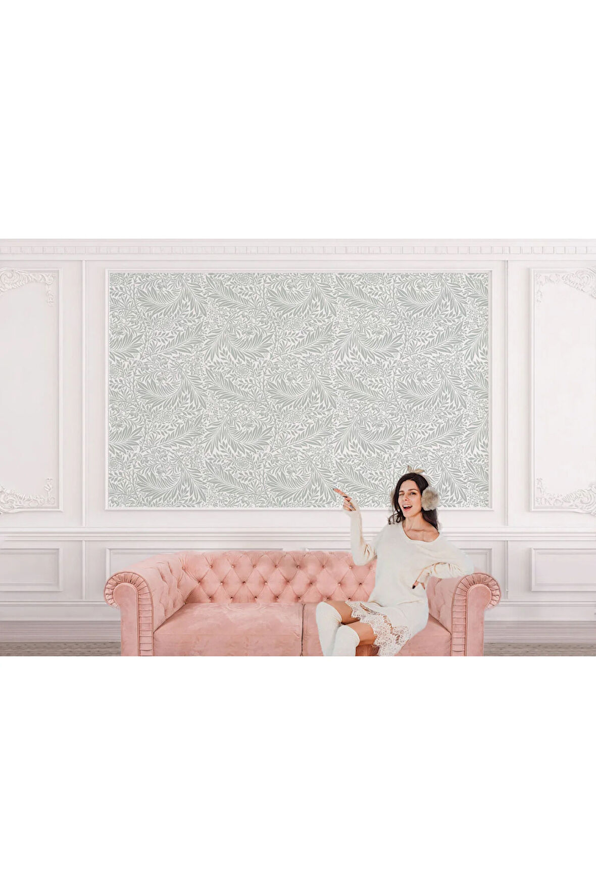 Oxyteez   Tropikal Yaprak Desenli Duvar Kağıdı-5647 5647