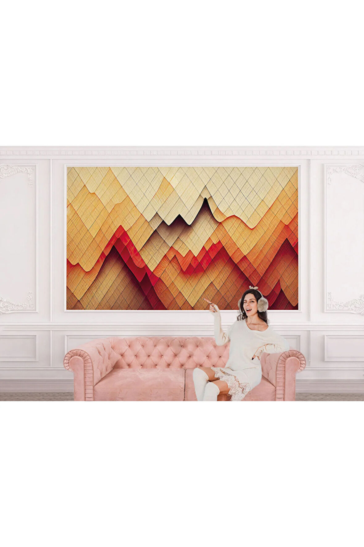 Oxyteez   İskandinav Tarzı Modern Desenli Duvar Kağıdı-5763 5763