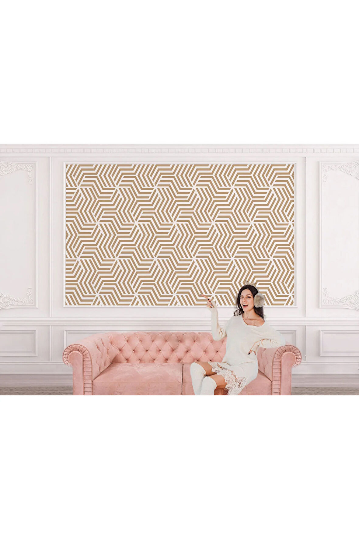 Oxyteez   Pastel Renkli Geometrik Desenli Duvar Kağıdı-5783 5783