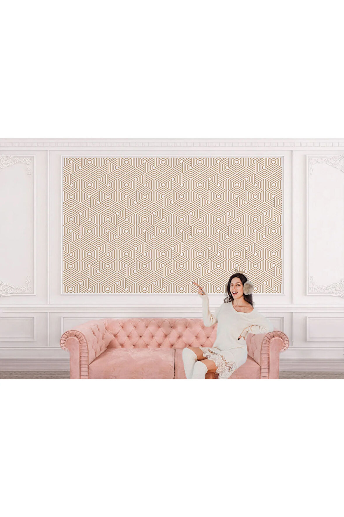 Oxyteez   Pastel Renkli Geometrik Desenli Duvar Kağıdı-5788 5788