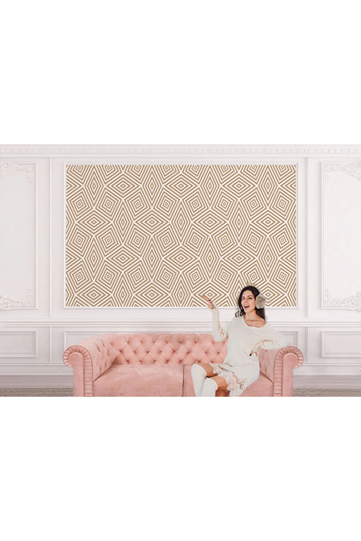 Oxyteez   Pastel Renkli Geometrik Desenli Duvar Kağıdı-5789 5789