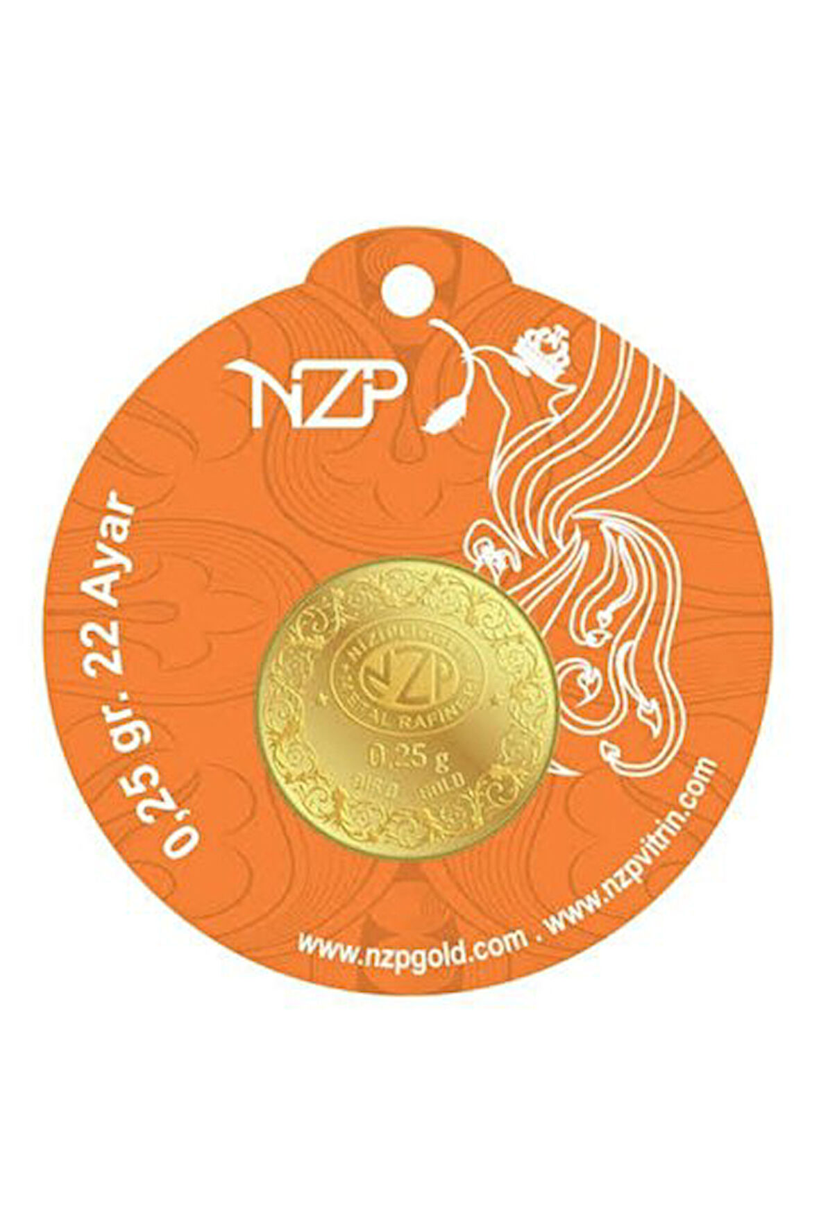 1 Adet 0.25 Gram 22 Ayar Altın