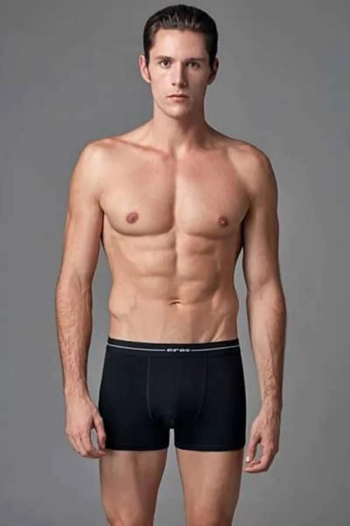 Ers015 Erkek Compact 3 Lü Boxer Siyah-lacivert-gri